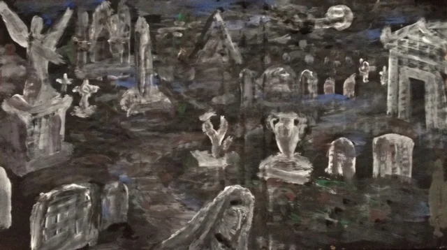 Cemetery at Night