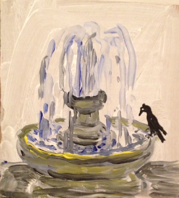 Bird at a Fountain