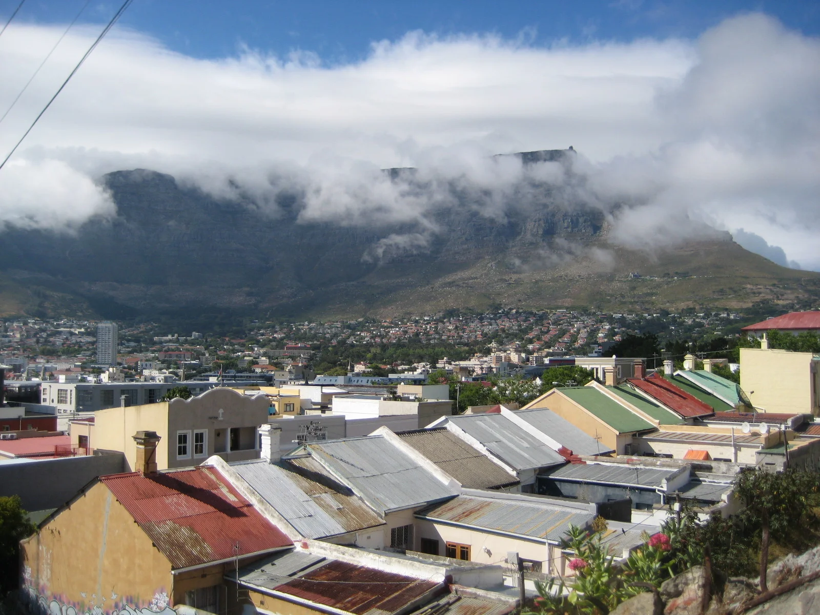 Looking out over the Bo-Kaap in Cape Town, South Africa