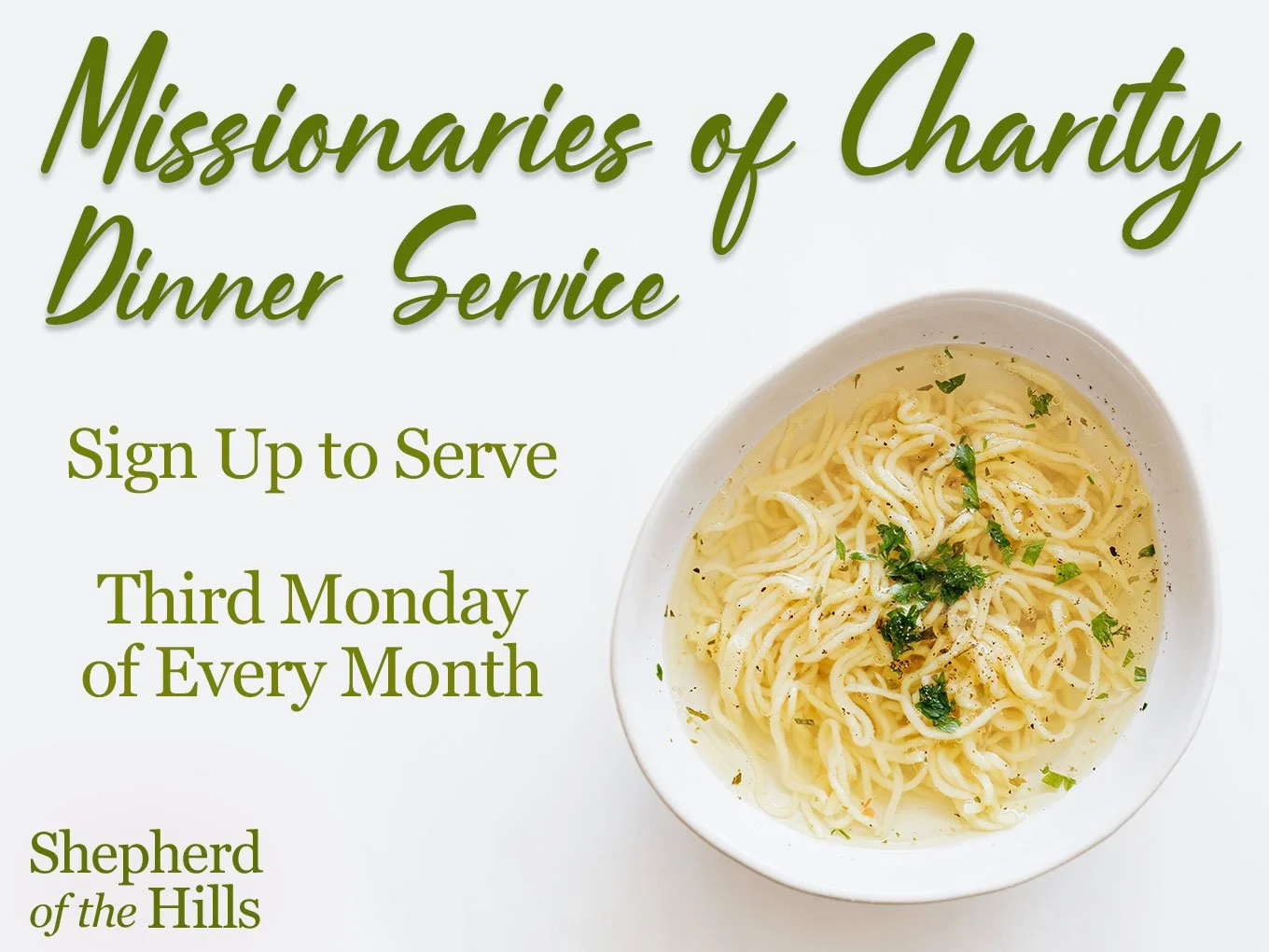 MISSIONARIES OF CHARITY DINNER SERVICE