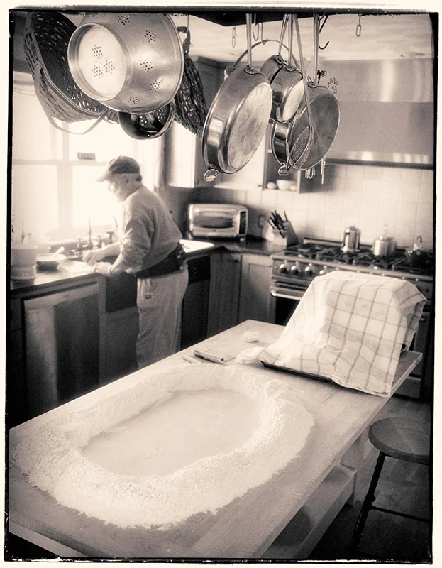 While the dough rises, it's time to prepare other things.