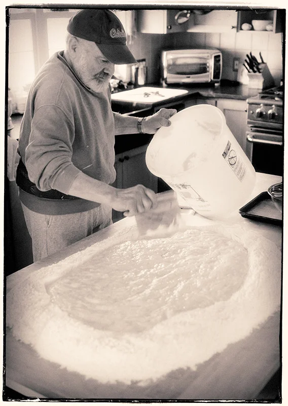 The risen dough is ready....