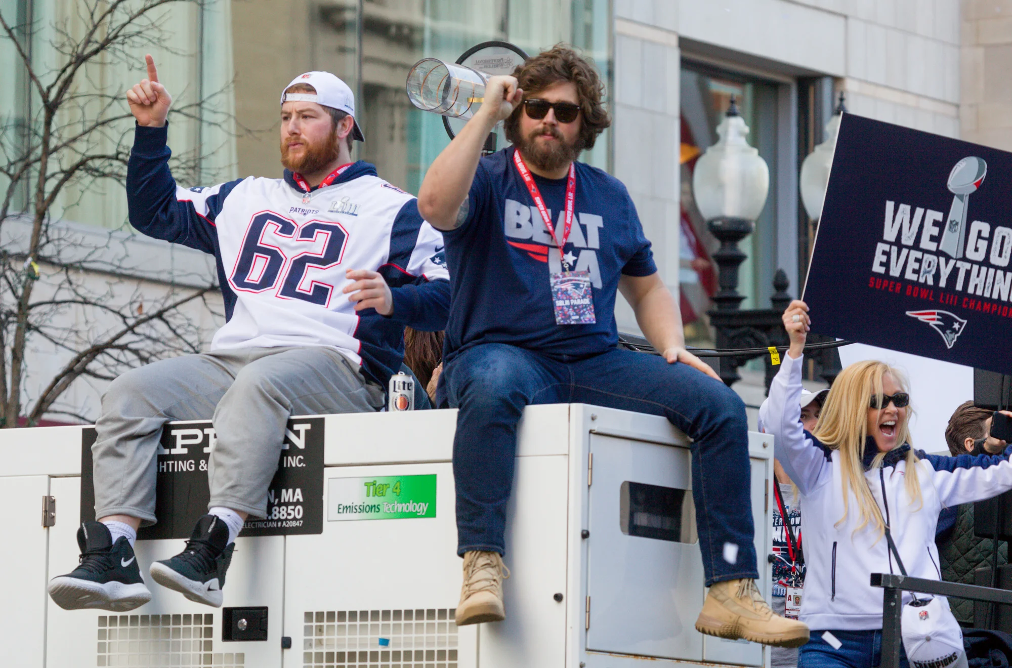 Two O-linemen - Joe Thuney and David Andrews