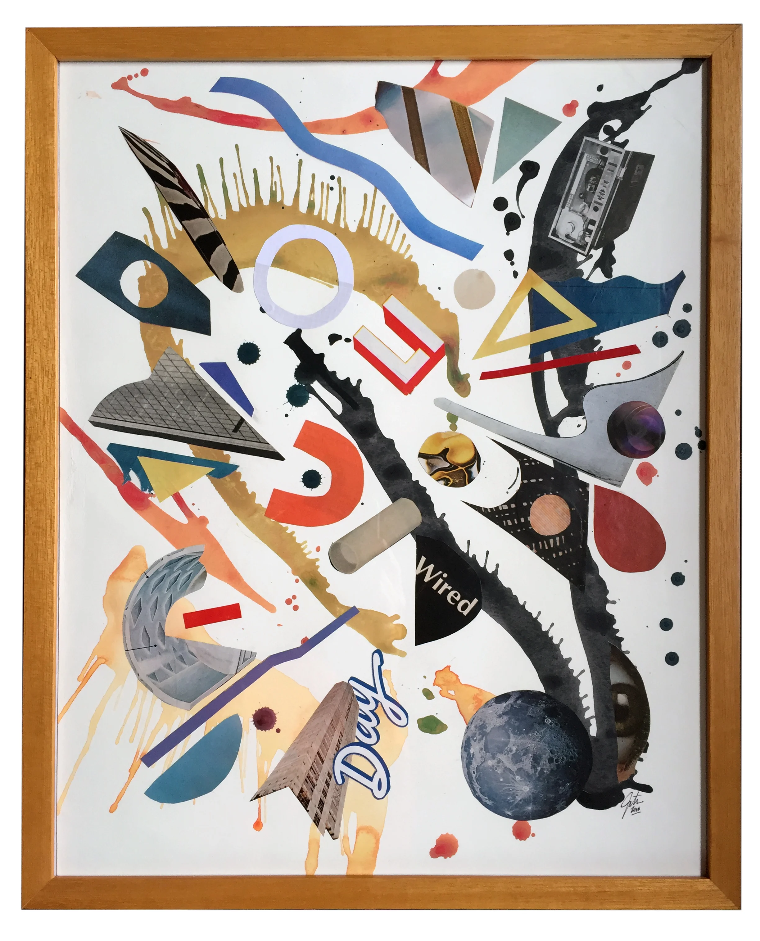 P&PM - Salad Days // Collage on graph paper // 16" x 20"