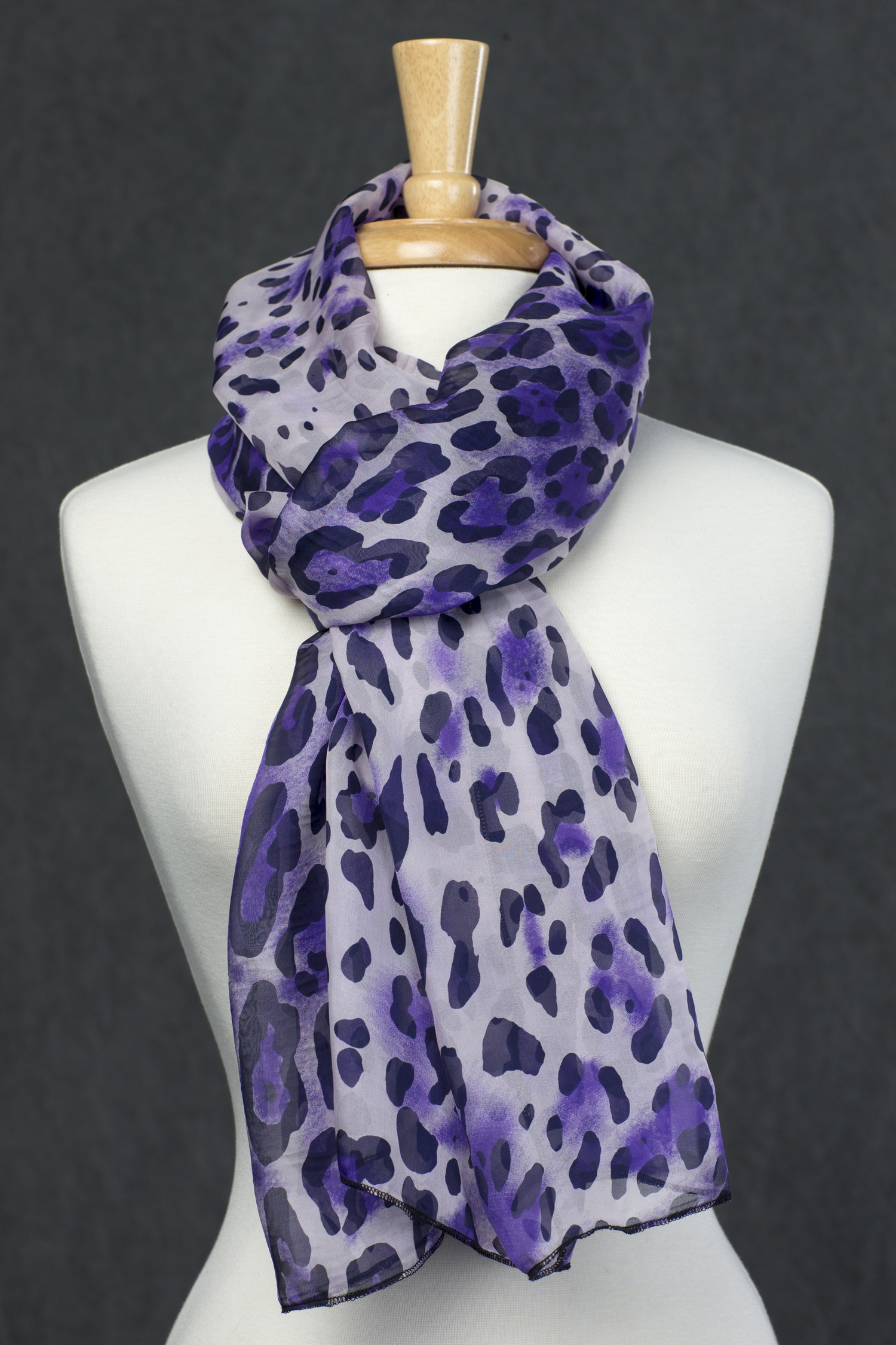 Reversible Leopard Print Scarf - Mustard And Grey - LavenderLime scarf