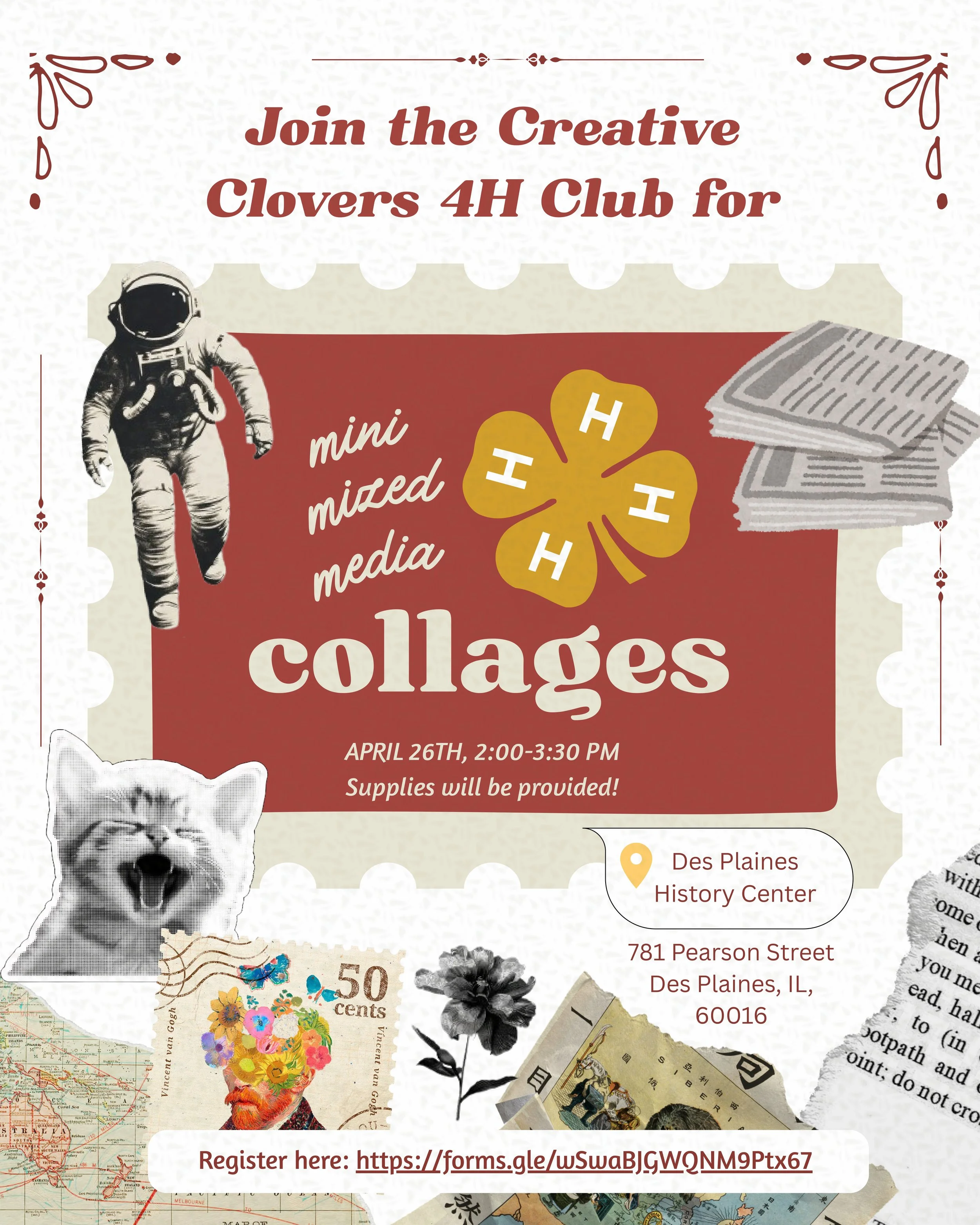 Mini Mixed Media Collages with 4-H