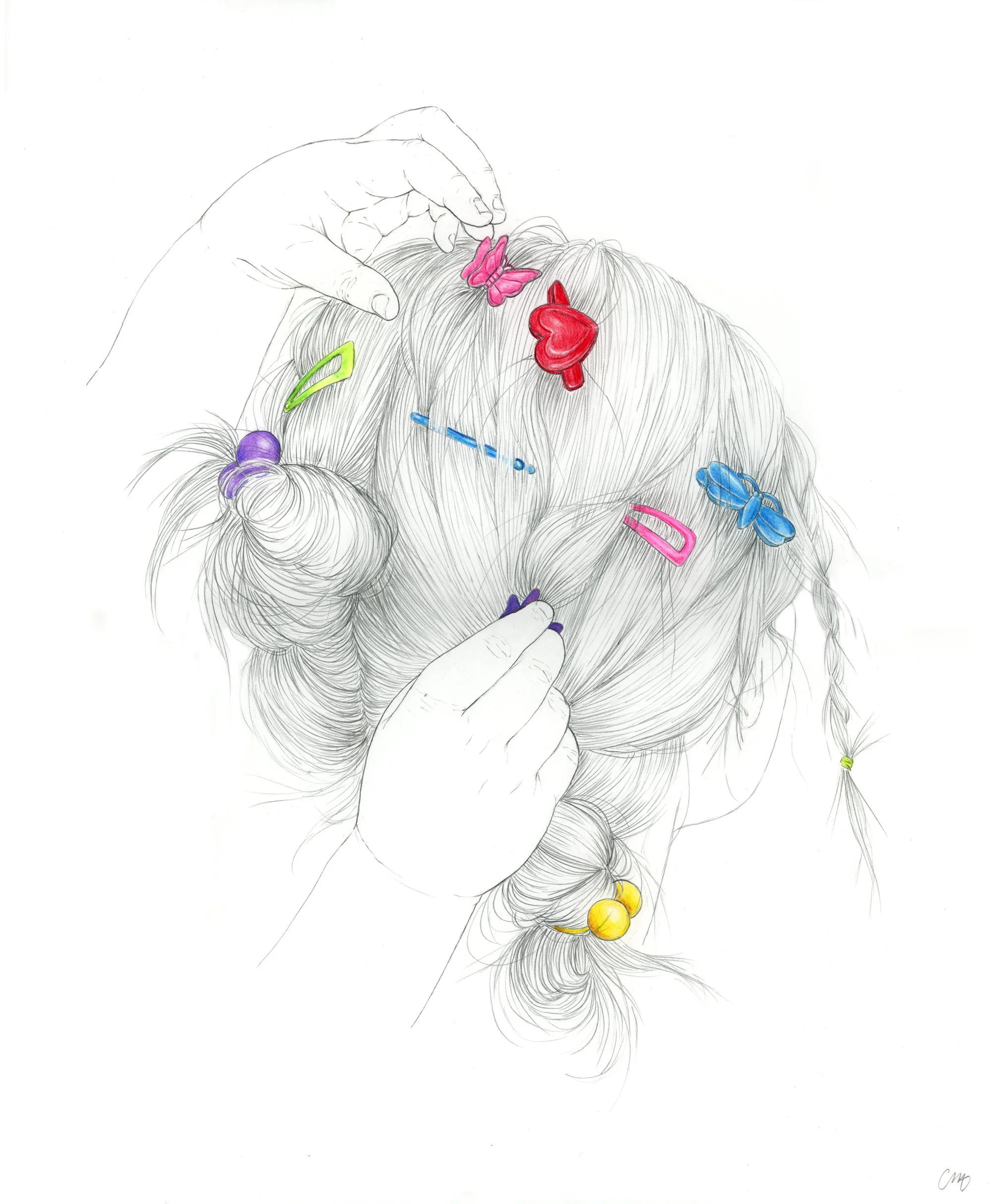 I Am Your Doll, 2023, graphite and colored pencil on Bristol, 17 x 14 inches