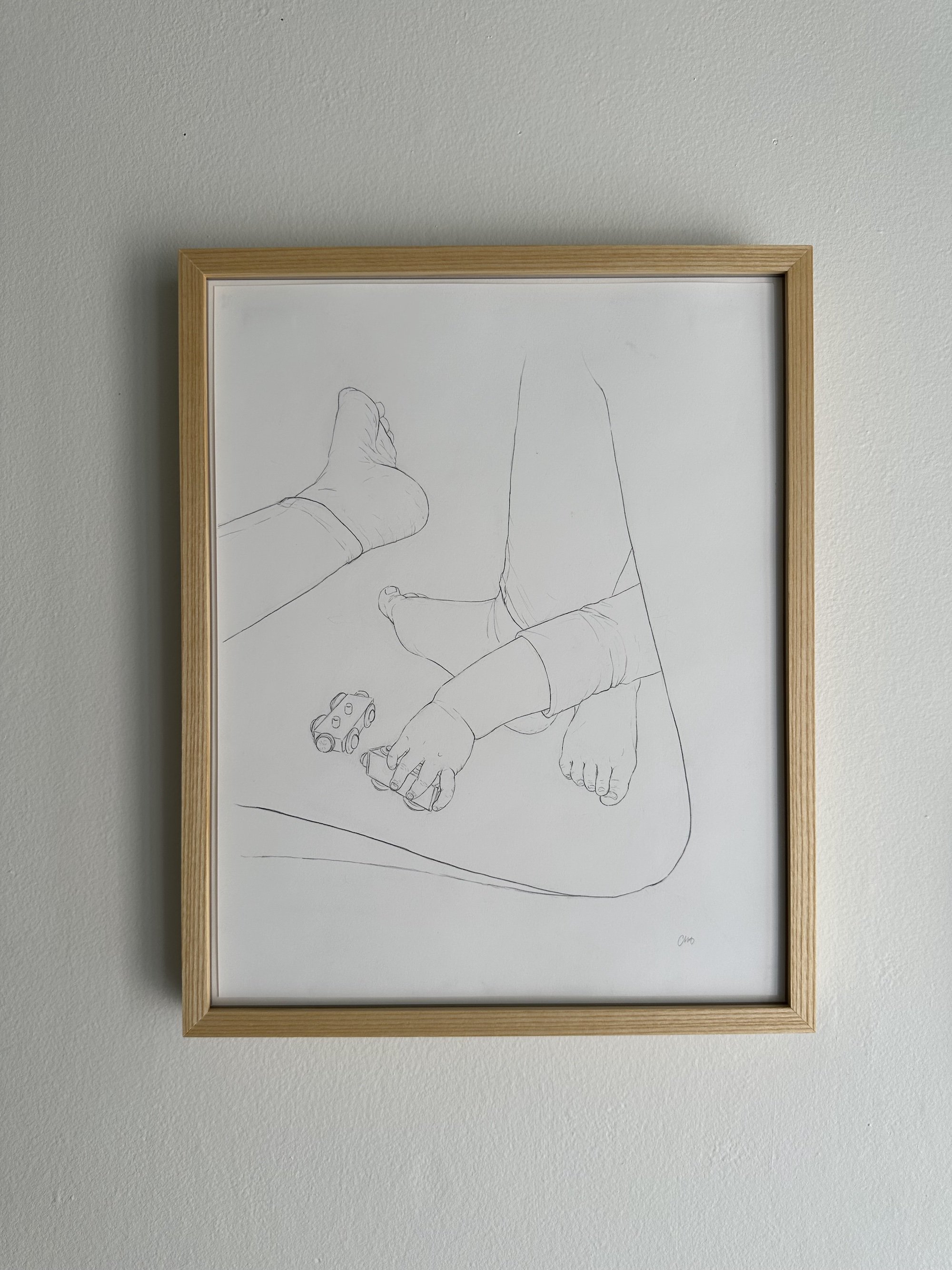 I am your train tunnel, 2022, graphite on Bristol, 12.25in x 15.25in, framed and signed, $200