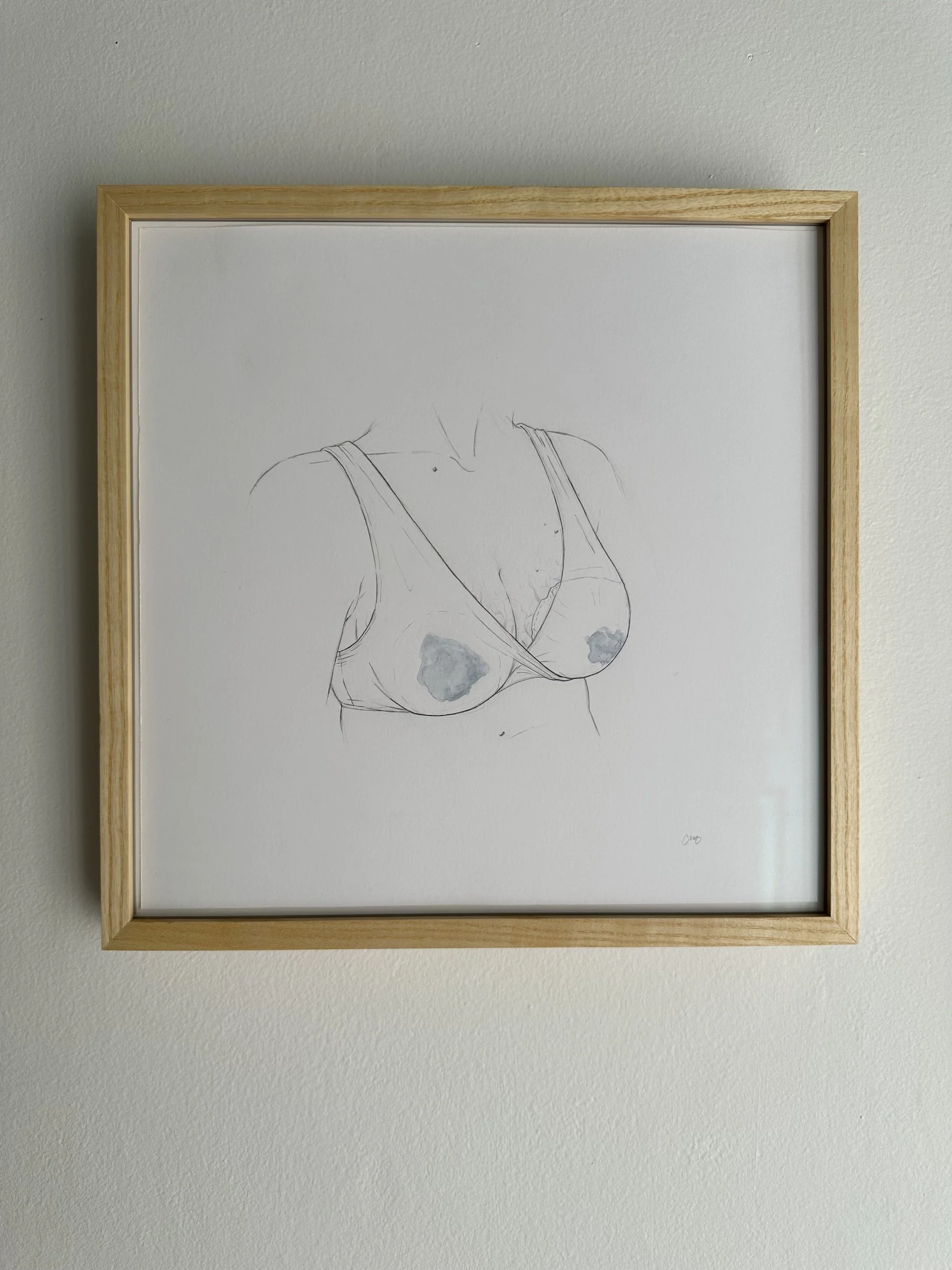 Full, 2021, graphite and colored pencil on Bristol, 12.25in x 12.25in, framed and signed, $250