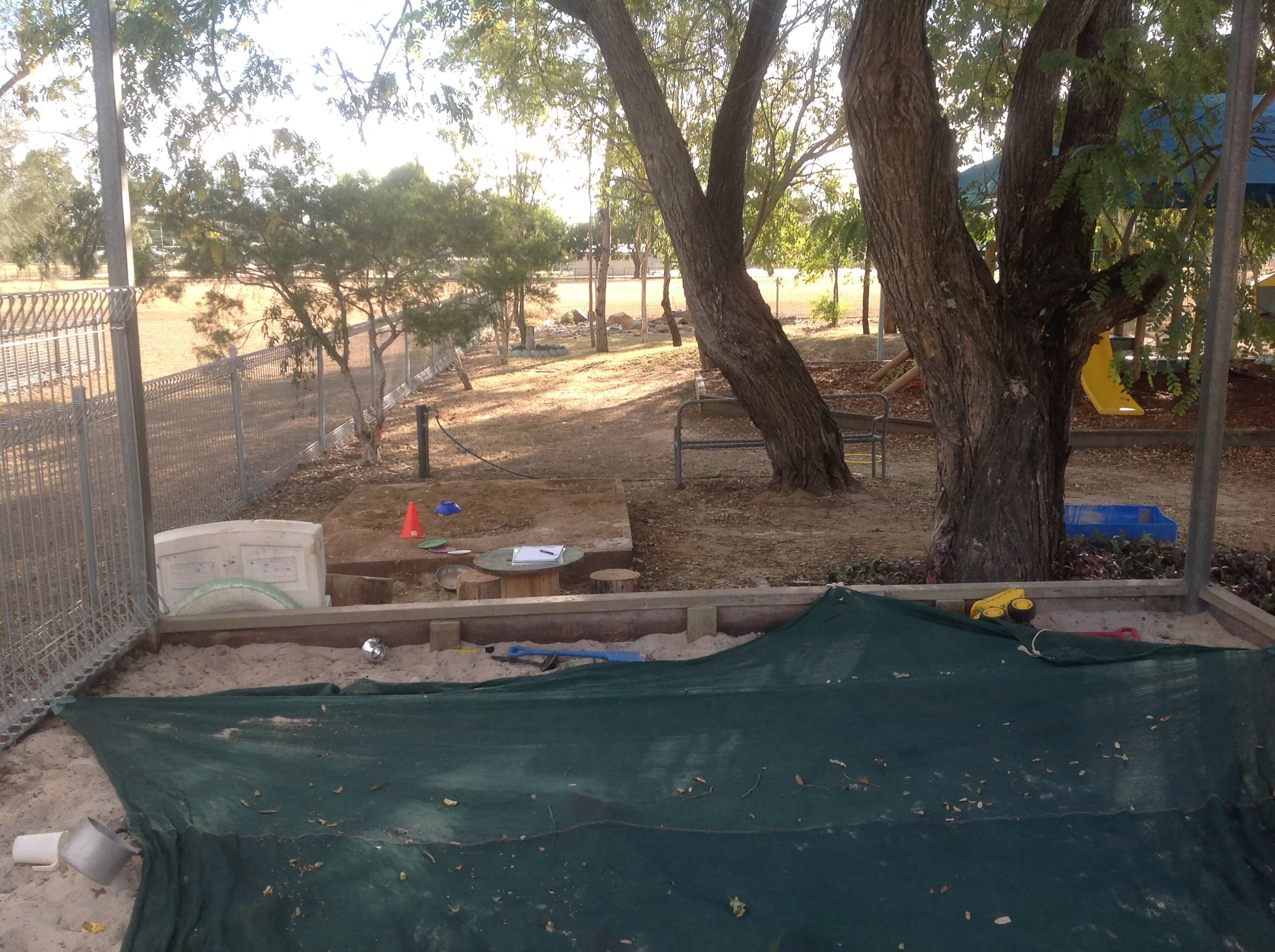 Sandpit and digging pit before