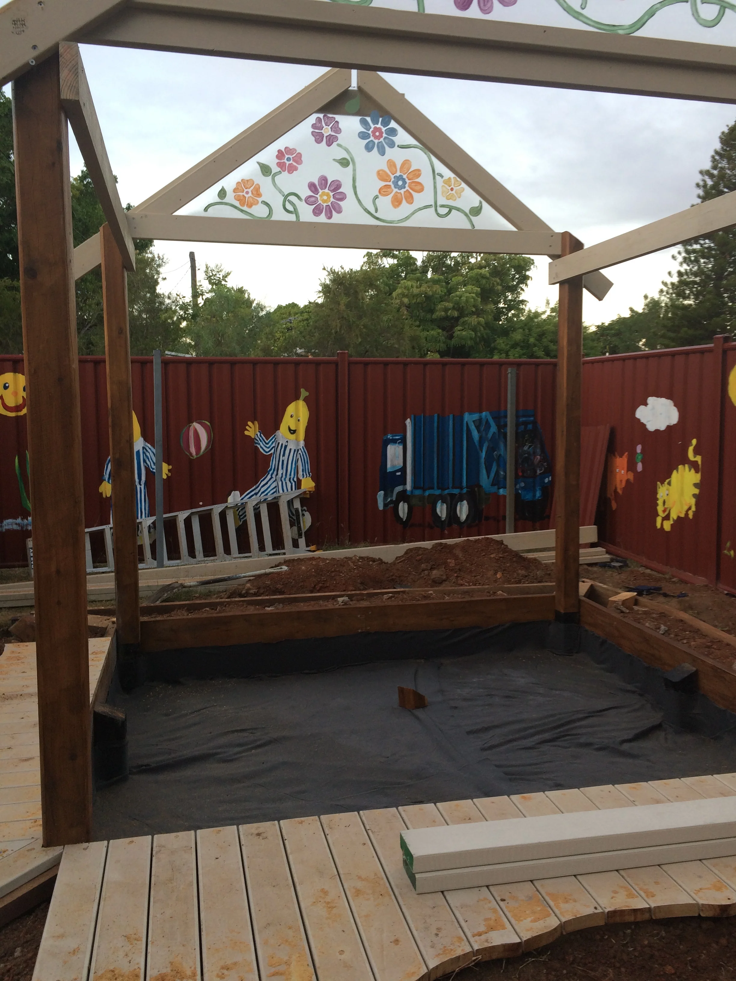 Sneak Peek at the new sand-pit under construction.