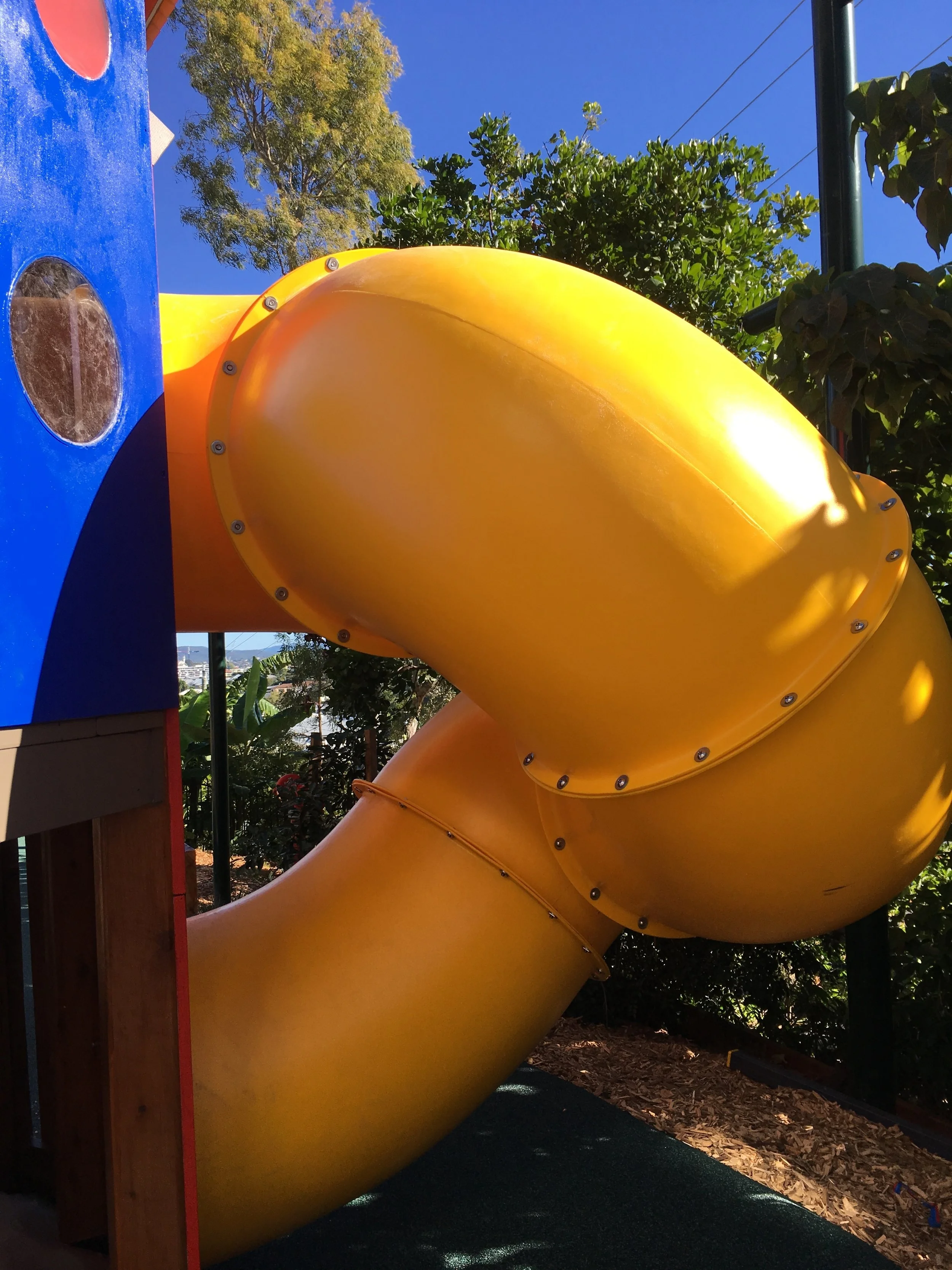 They wanted a twisted tunnel slide. delivered!