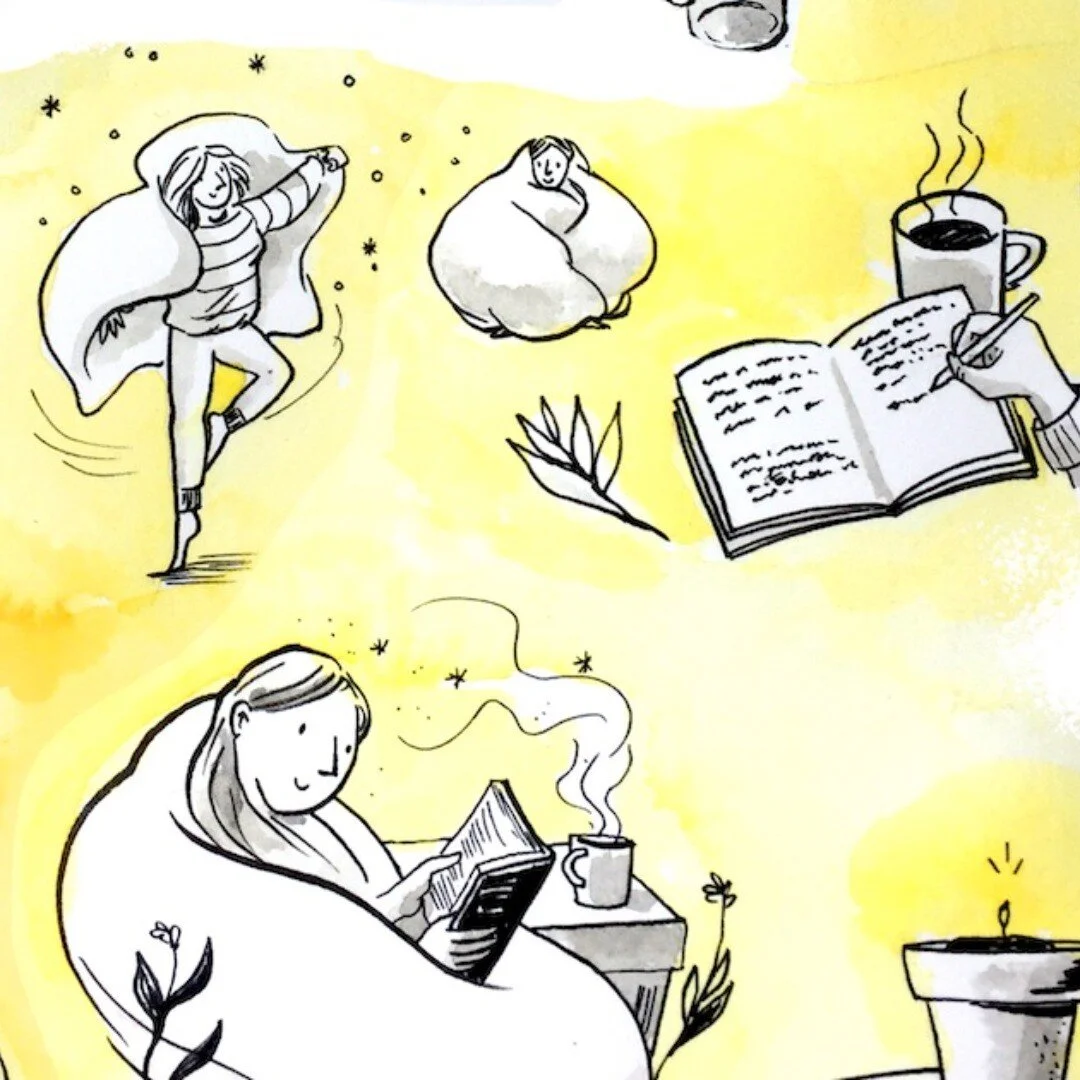 Katherine May writes about #Wintering, which is the process of resting, healing, digesting and sleeping, in order to move through difficult times of isolation, grief, and even a simple cold season.  All plants and animals do this, she says, in fact t