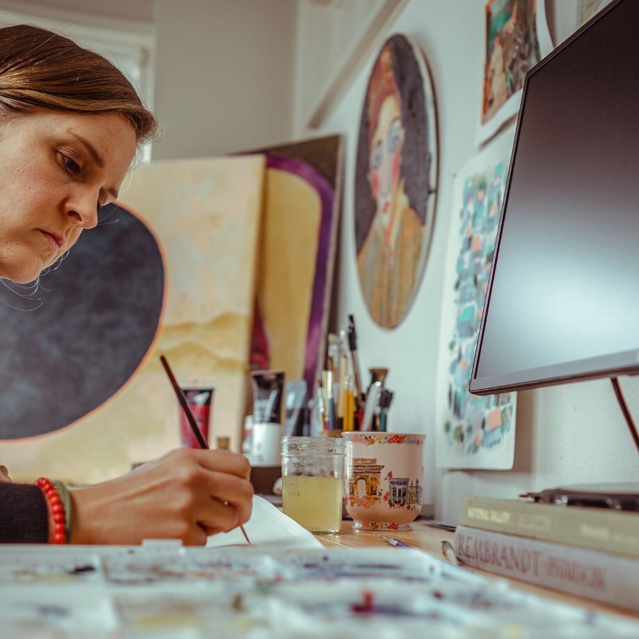 This winter I have upped my painting time to two mornings a week.  Before I never got any hours in, but every week since November, I&rsquo;ve let myself have sacred time to work with watercolors or acrylics. Yes, i did so after having some episodes o