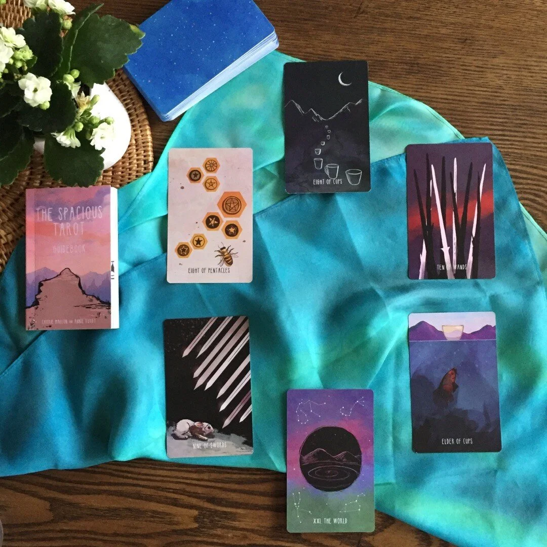 Happy #fullmooninleo ! I did this spread by @biddytarot today and highly recommend. I am reminded once again that my path is often the one I resist internally, but this quarantine has forced me to go within if i wanted to or not, and I can see the te