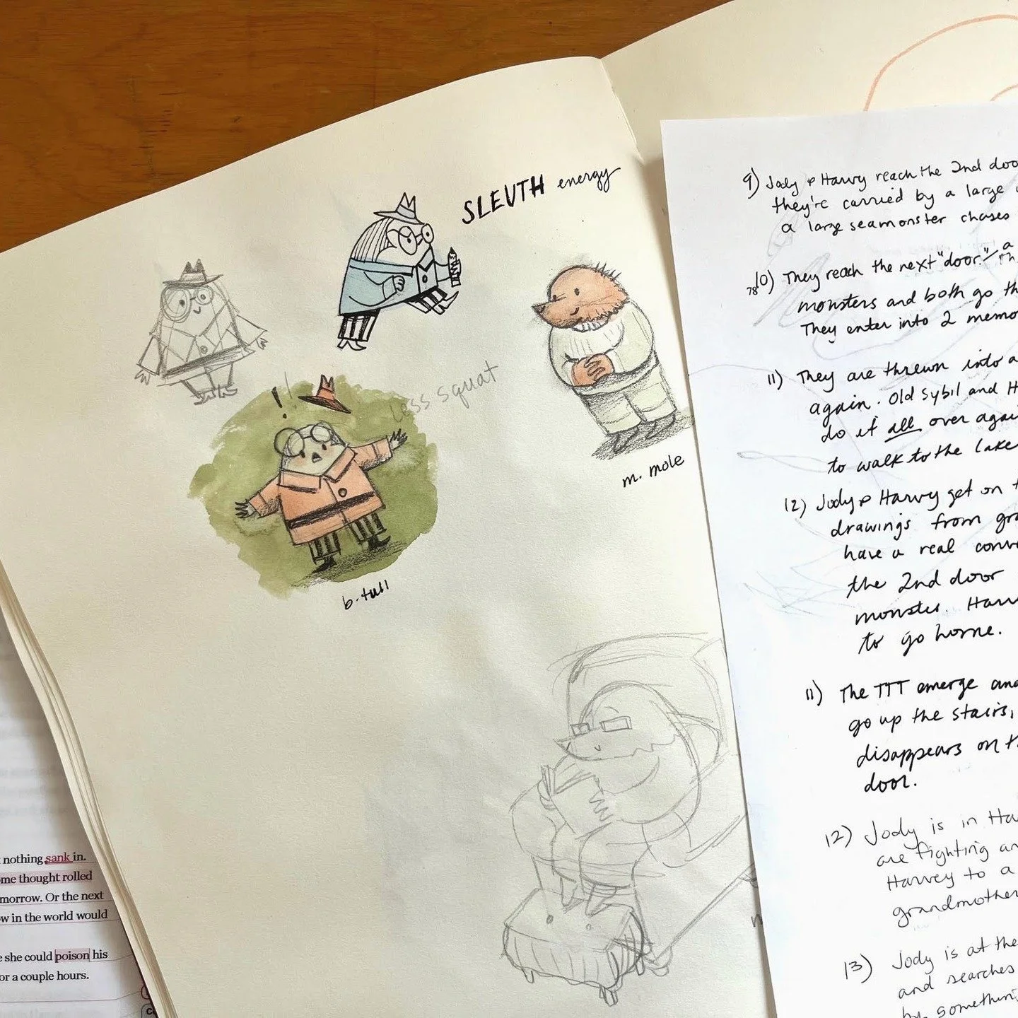 Life lately: unfinished drawings, my notated manuscript, playdates with neighbors, revisions on my early reader book, scribbles from my kids on everything. It's wonderful and messy and chaotic. I never feel like I'll get anything done and my ambition
