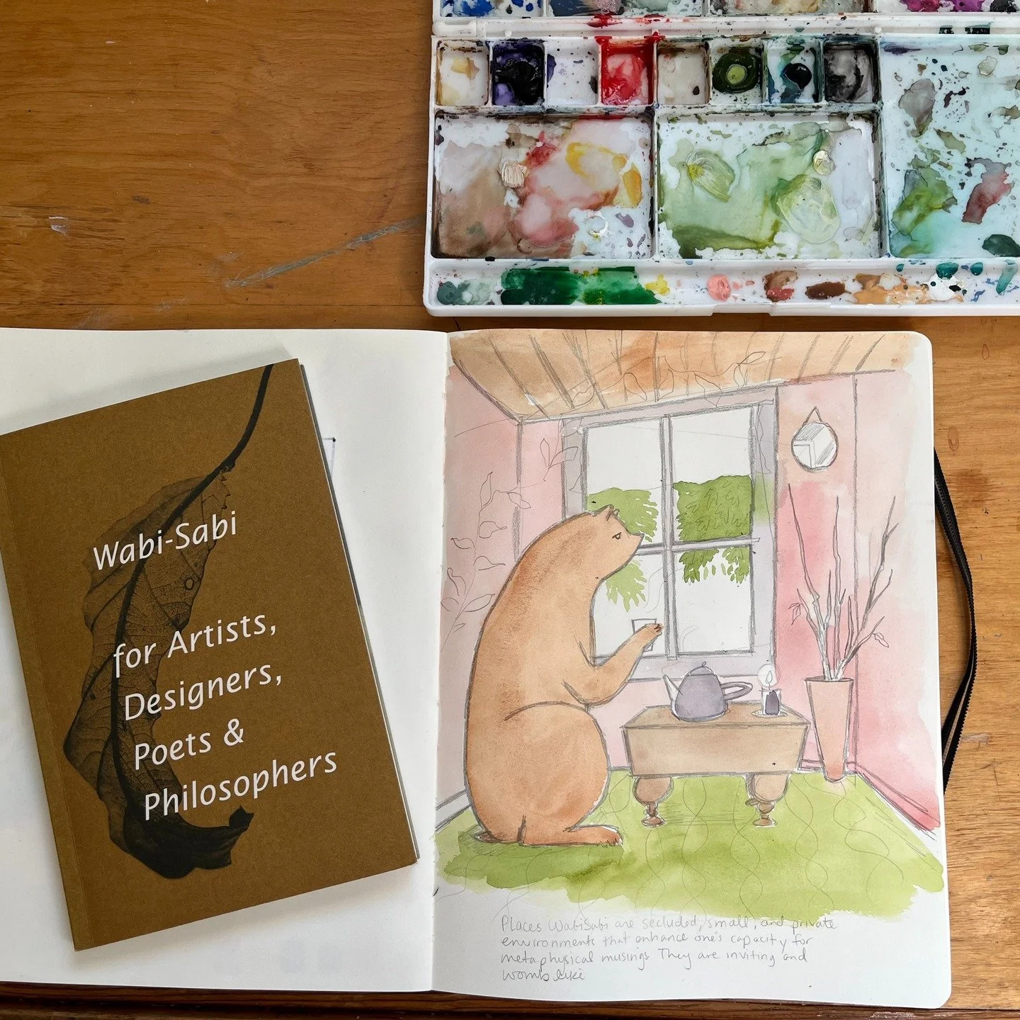 Wanted to work on a simple piece in my sketchbook because it's been 3 or 4 months since I've touched paint. This book inspired this piece. Thanks, @jefftwarrington -miss you.