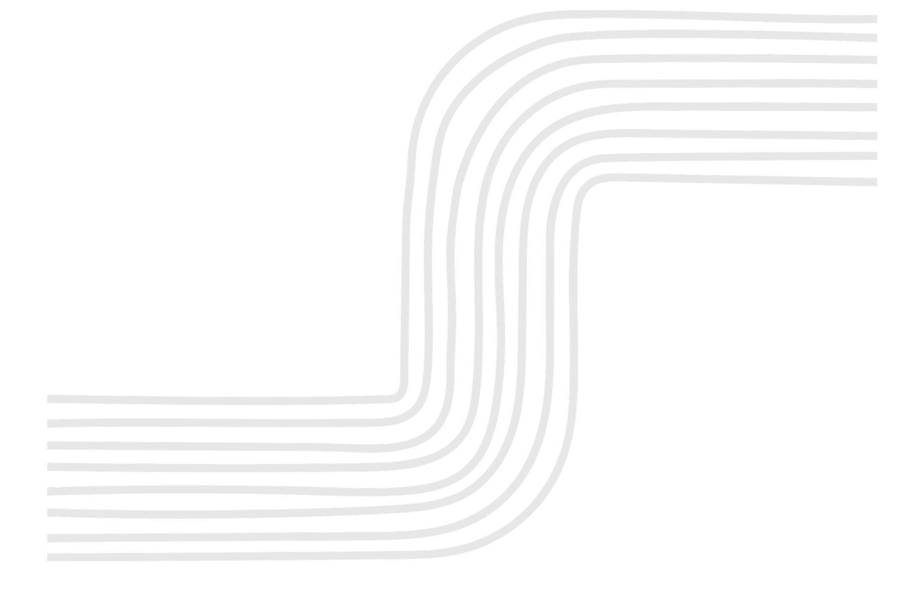 A black background with white curved lines forming a stylized letter 'D' in a modern, minimalist design.