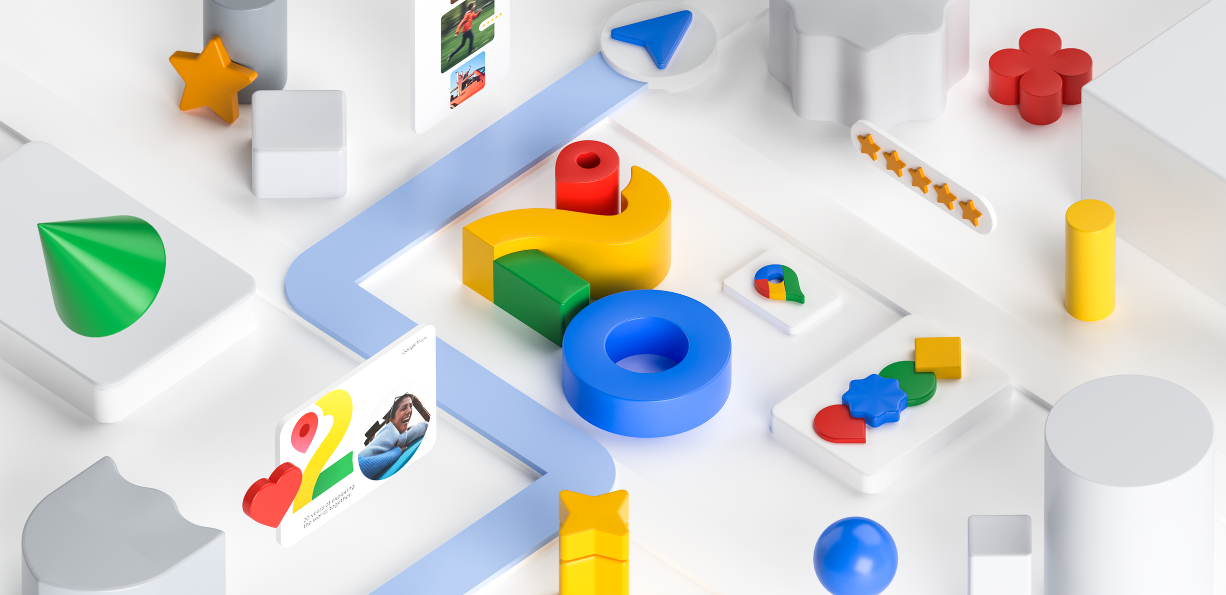   Project  Google Maps 20th Anniversary Branding (2025)   Agency  Hook   Client  Google   Role  Lead Designer      