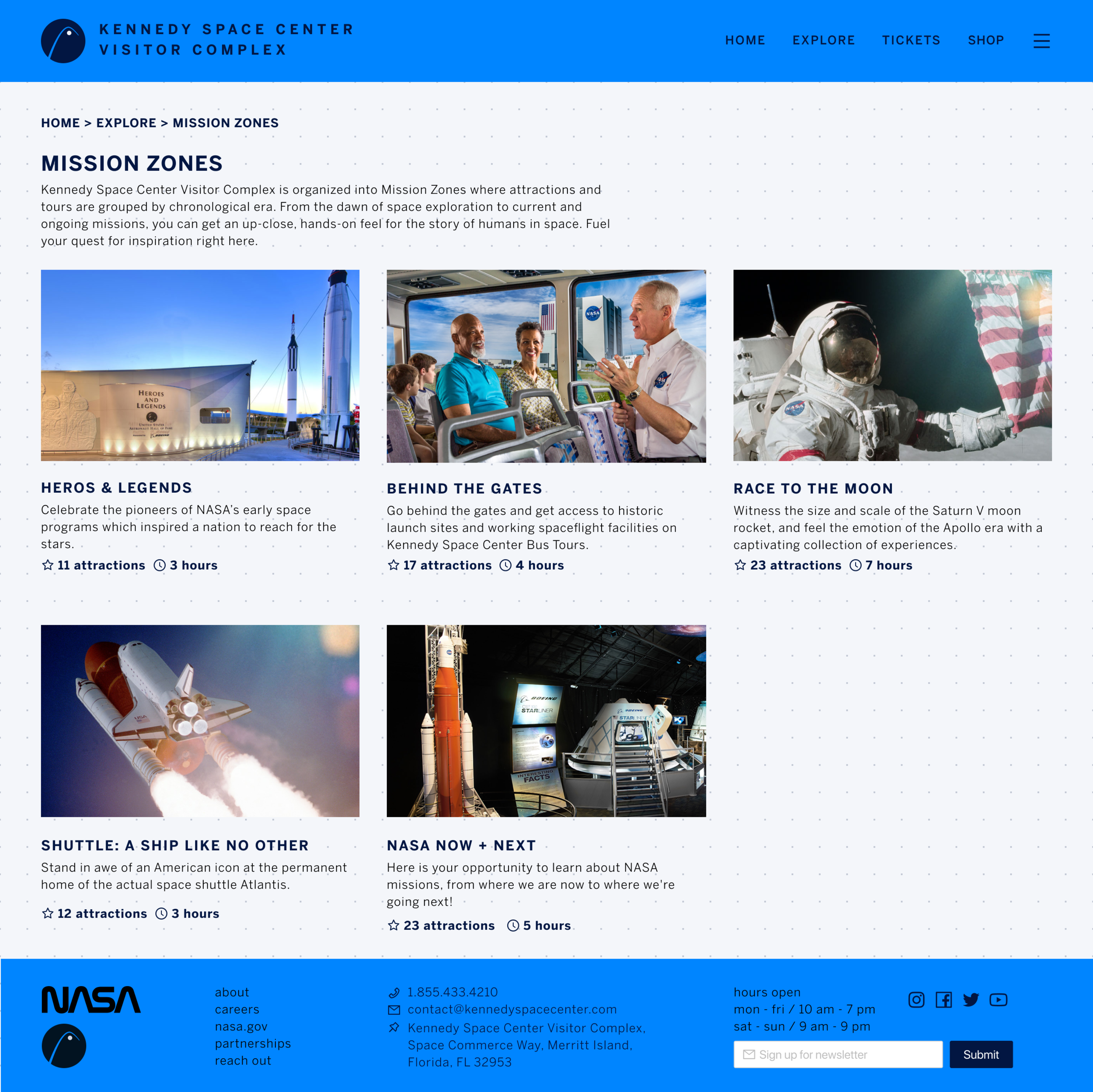 Misson Zones Page