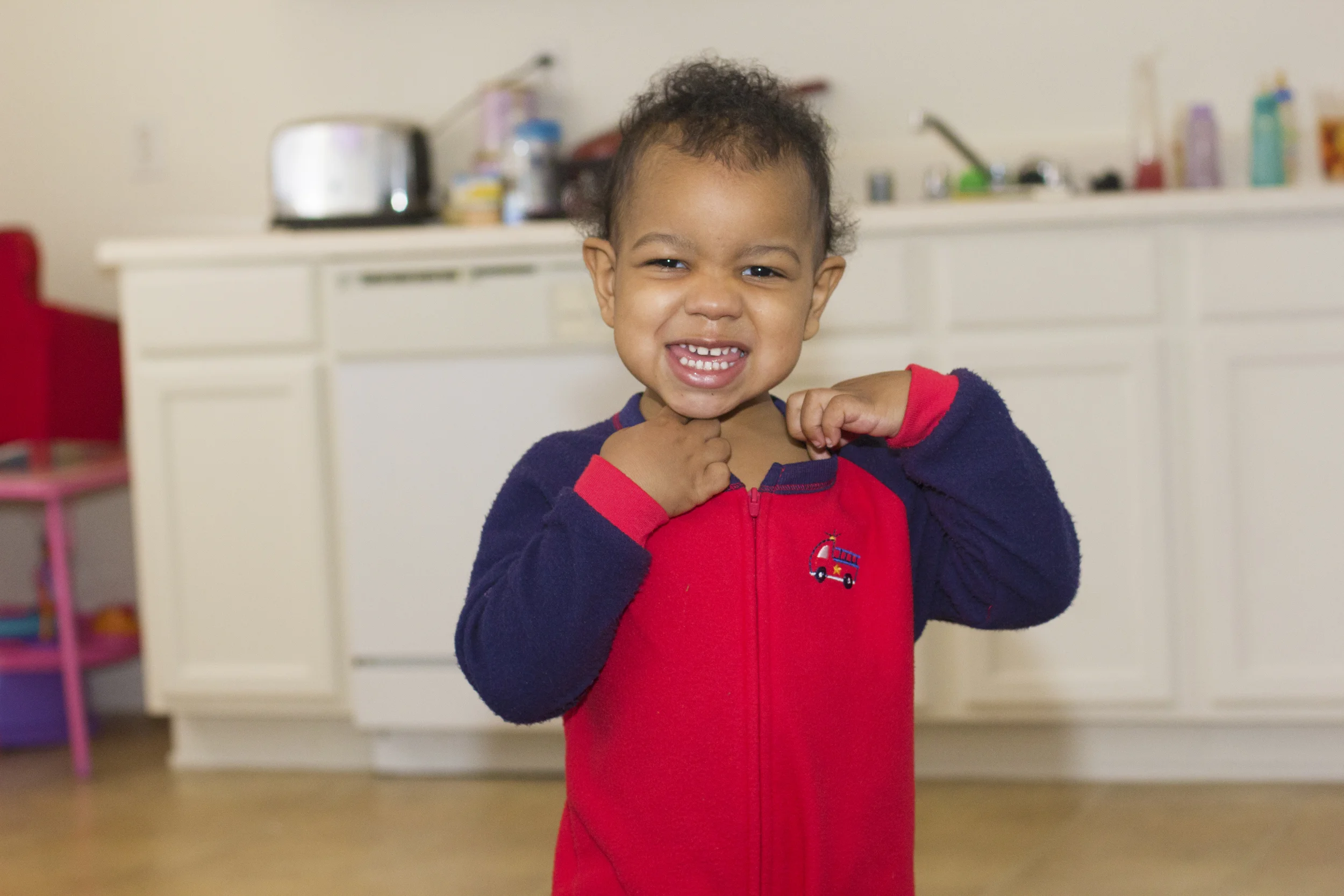 Young Toddler in Onesie