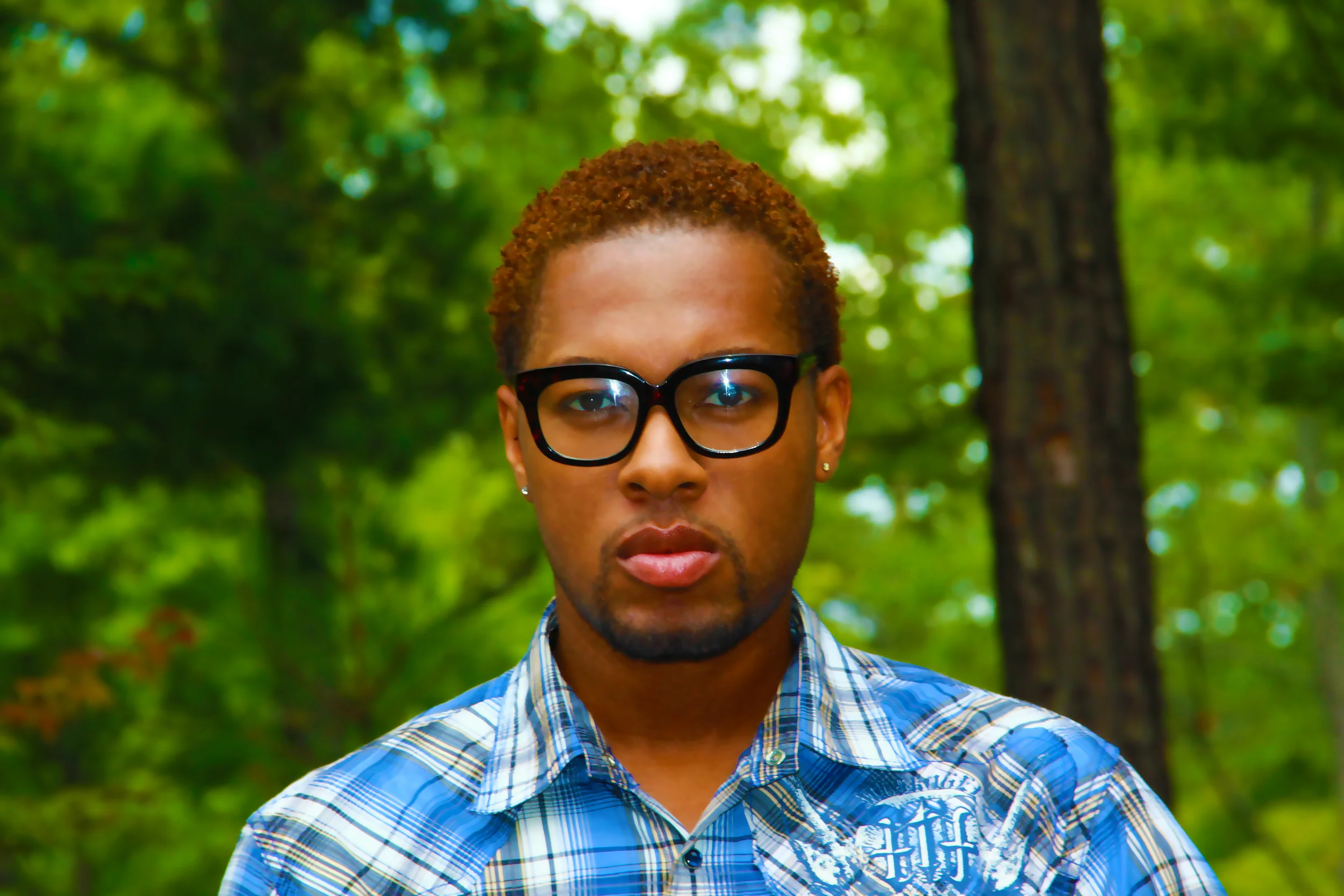 Male Headshot in Nature