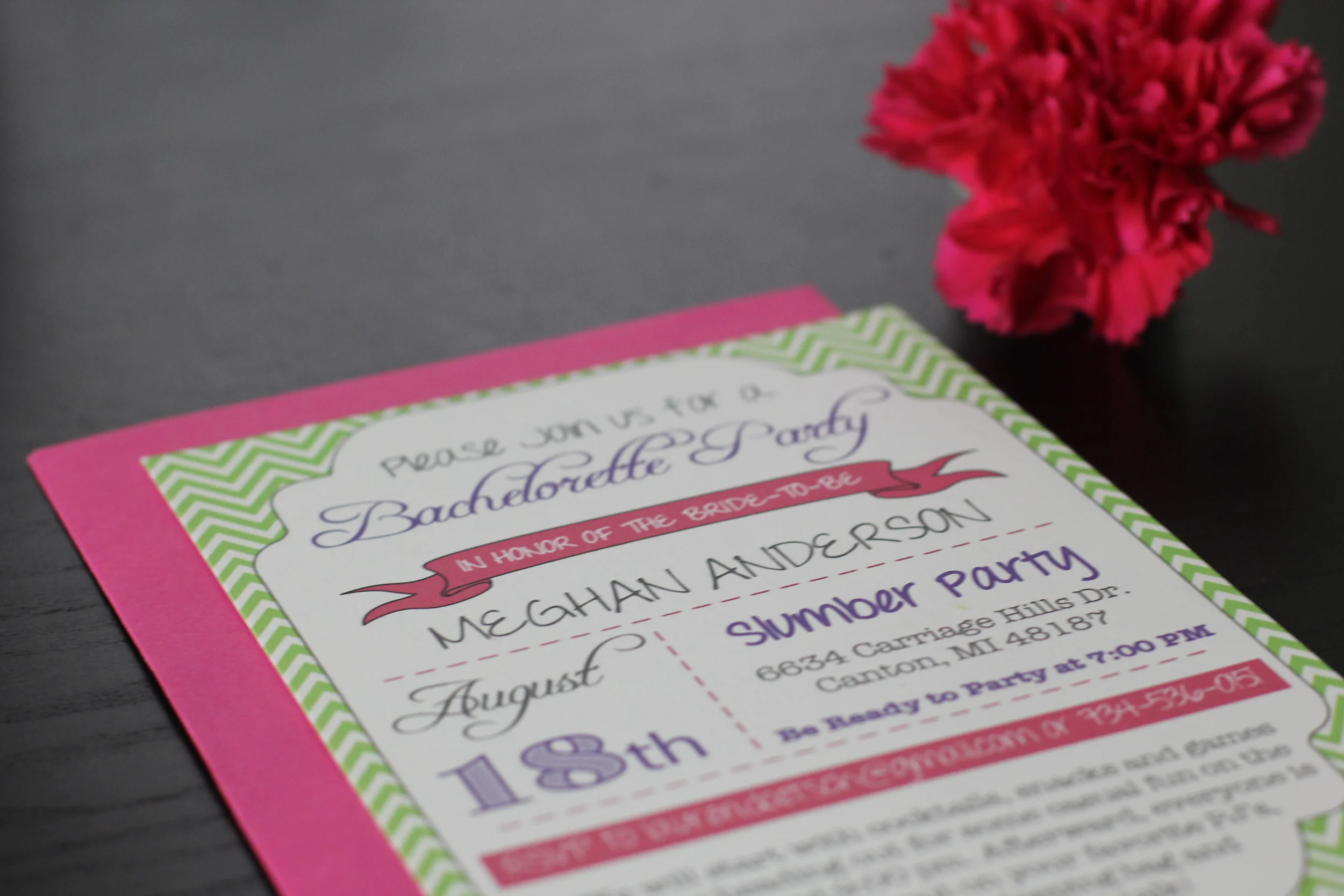Lauren Aileen Designs; Slumber Party Invite