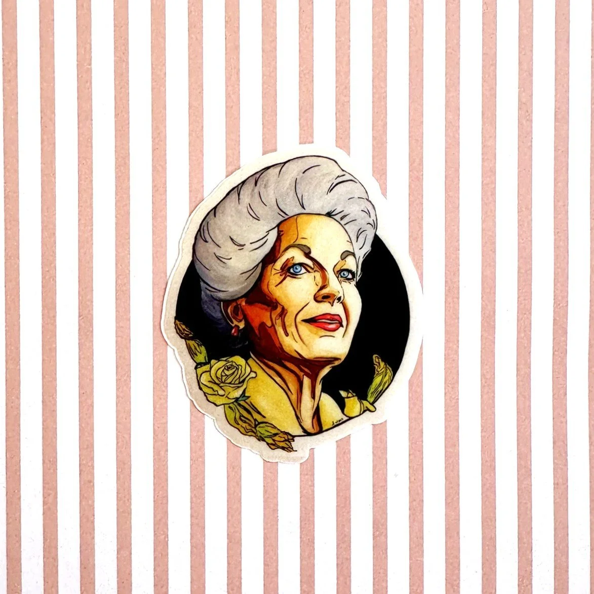 Ann Richards Cactus Blossom Vinyl Sticker