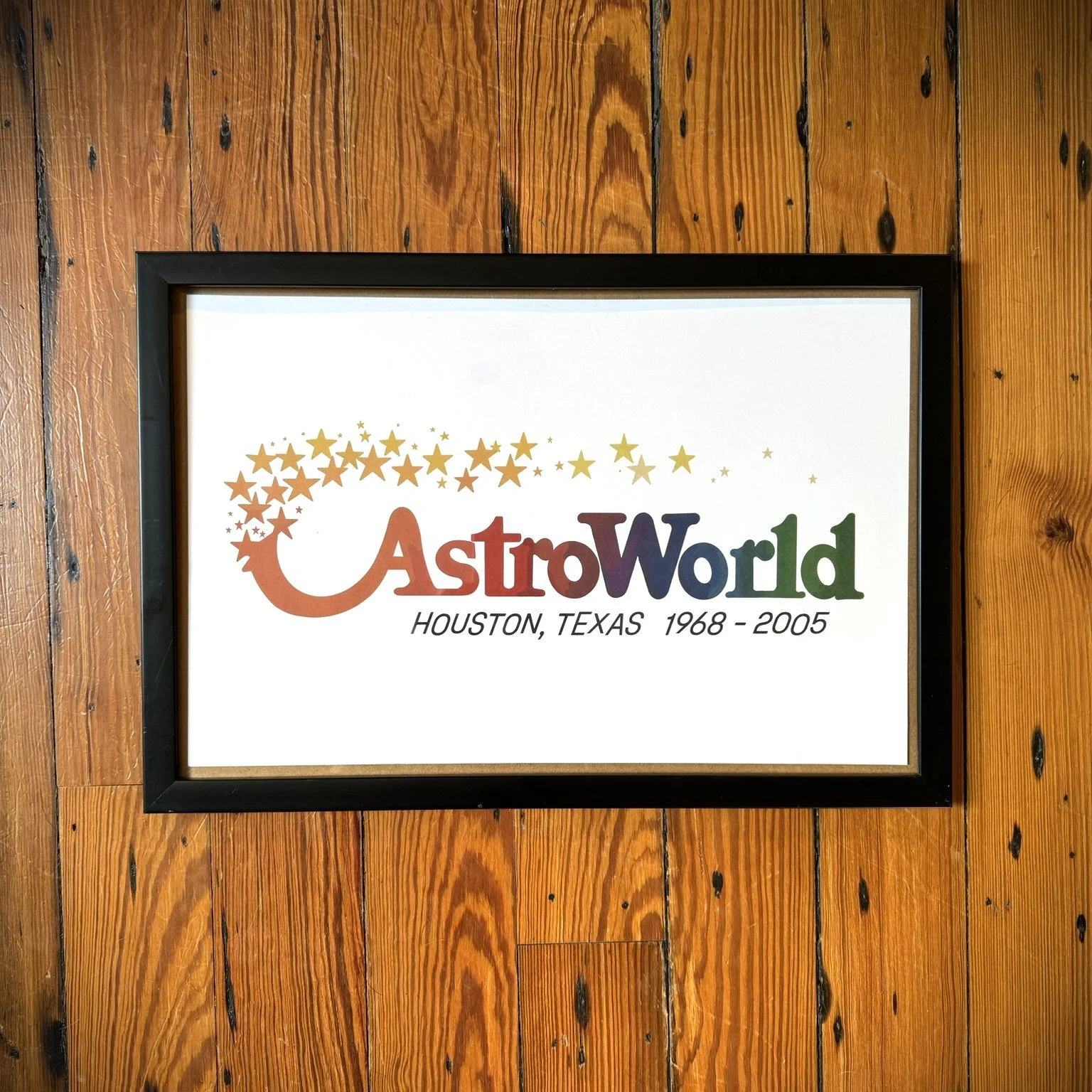 Vintage Rainbow Astroworld Logo Print - Opening & Closing Dates
