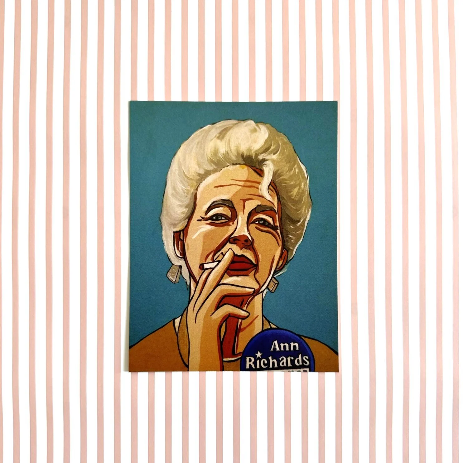 SMOKING ANN RICHARDS POSTCARDS