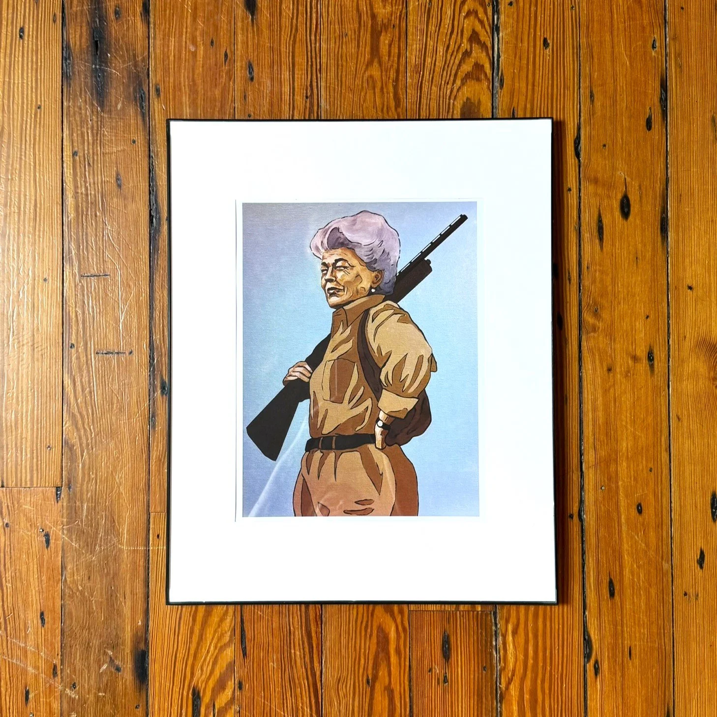 Ann Richards with Shotgun