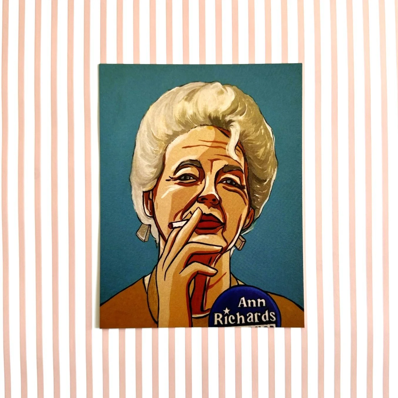 Smoking Ann Richards Postcard