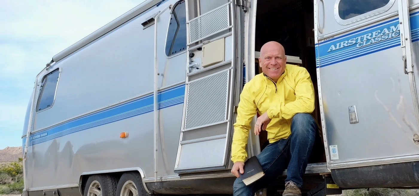 Yep, Shawn gets around via Planes, and automobiles... ok, sometimes trains. He primarily likes to travel by Airstream.