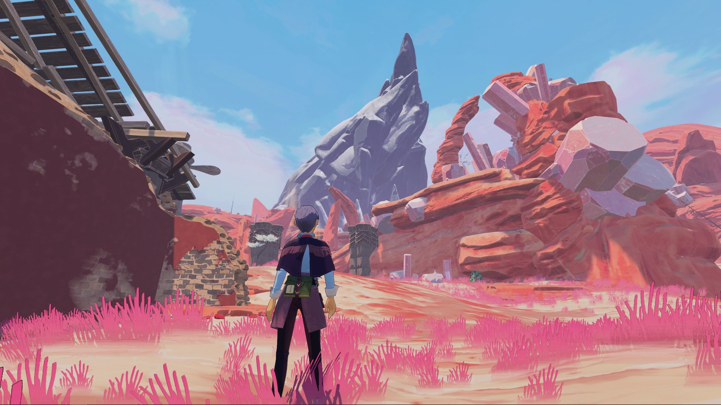  The technique as applied to stucco walls, red desert assets, and the distant mountain. 