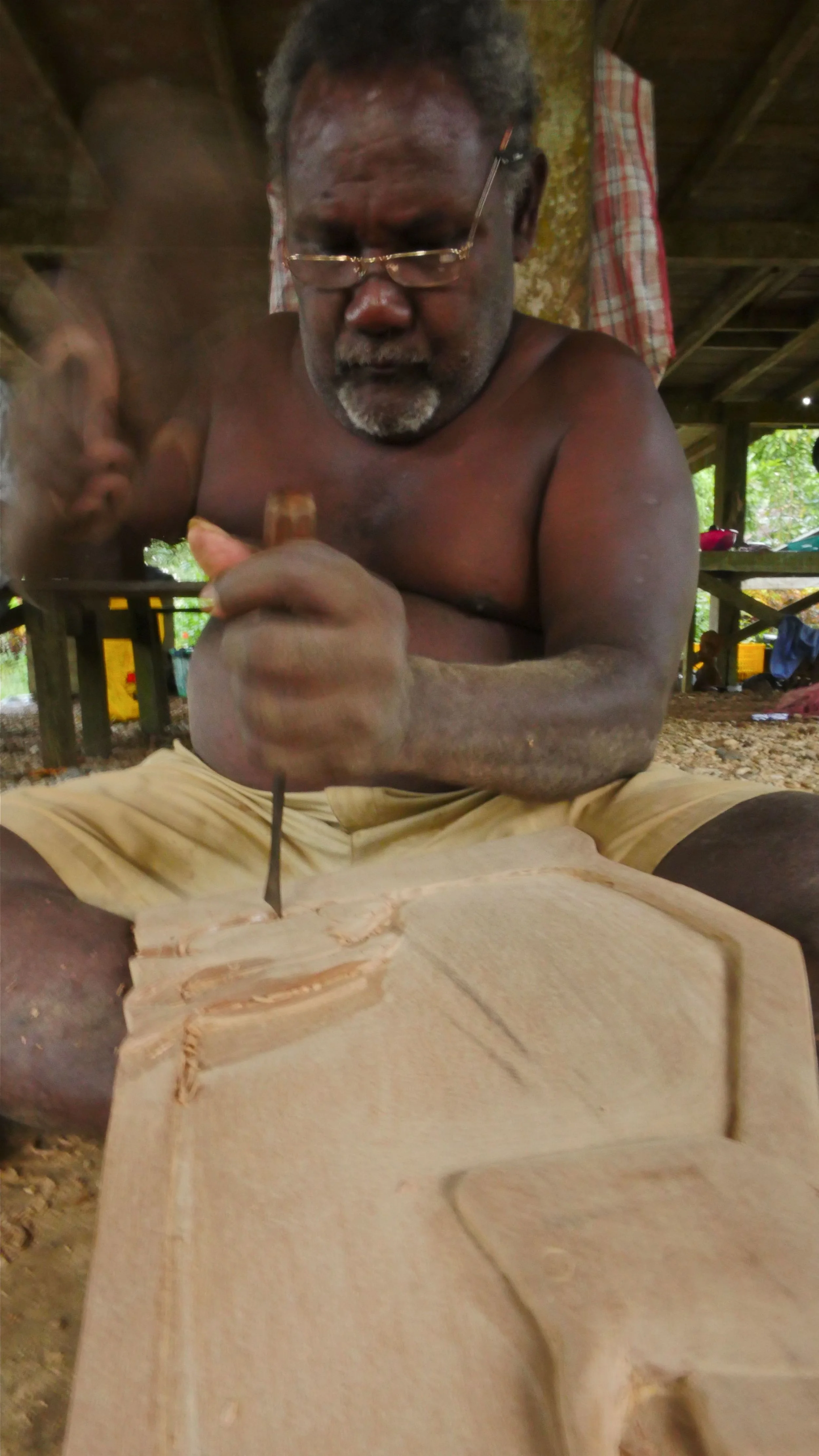 Maloe, working away on the end of year trophy for Adreno spearfishing and Scuba