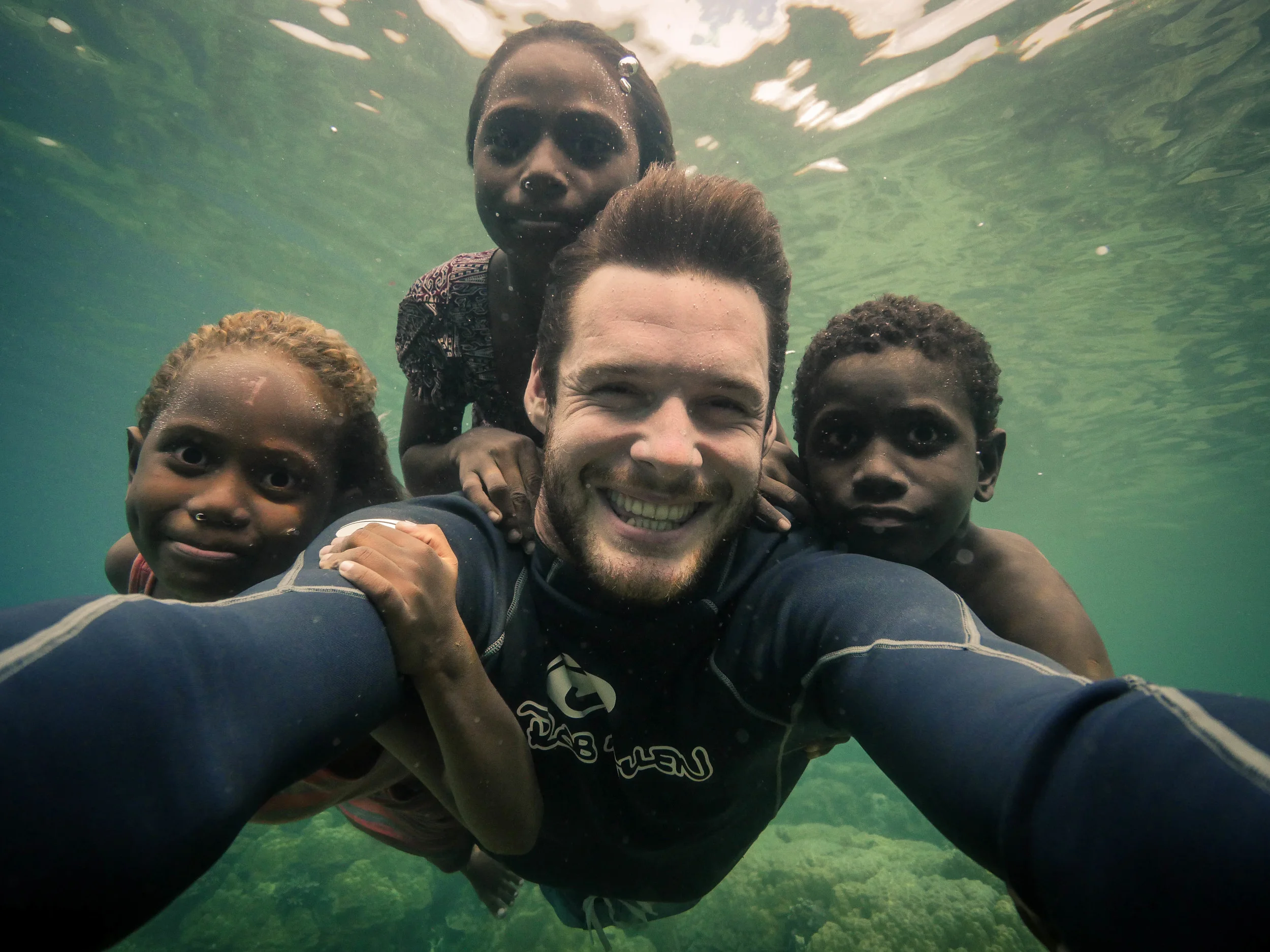 My first underwater "selfie" with the little legends from Gatokae