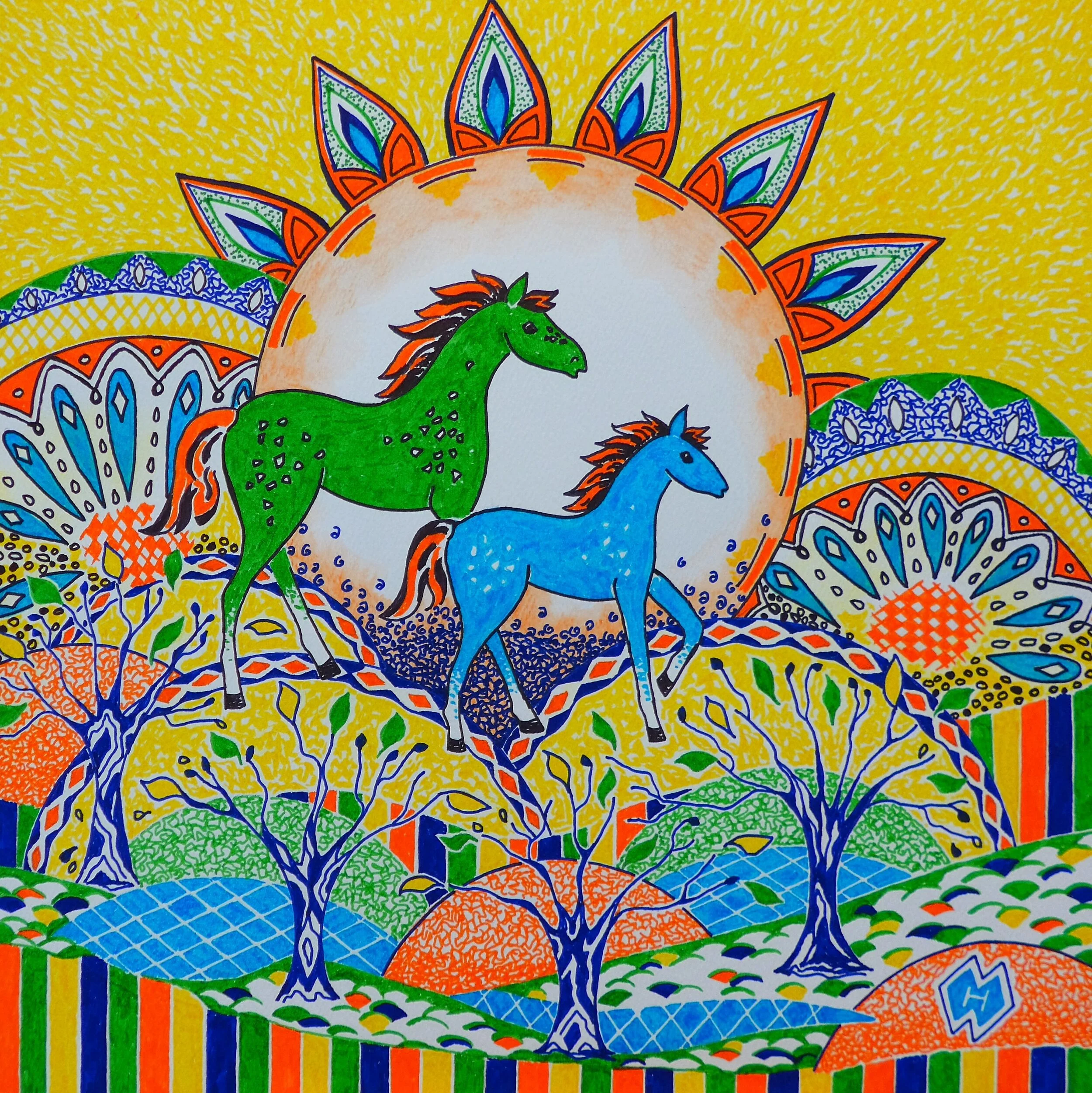 Horse Design Drawing No.4 DI.JPG