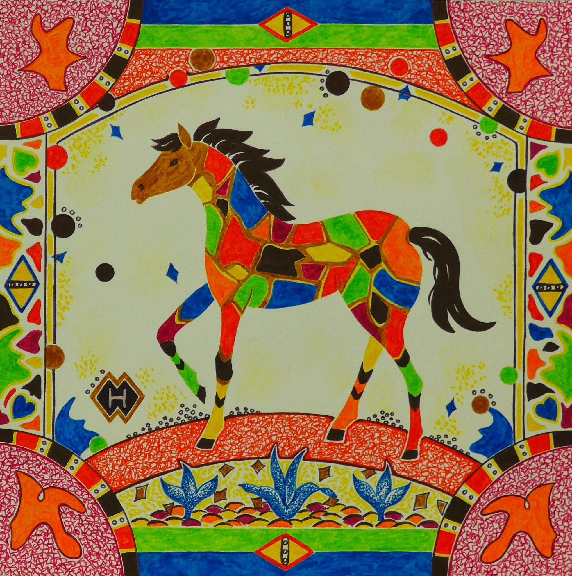 Stained Glass Horse.JPG