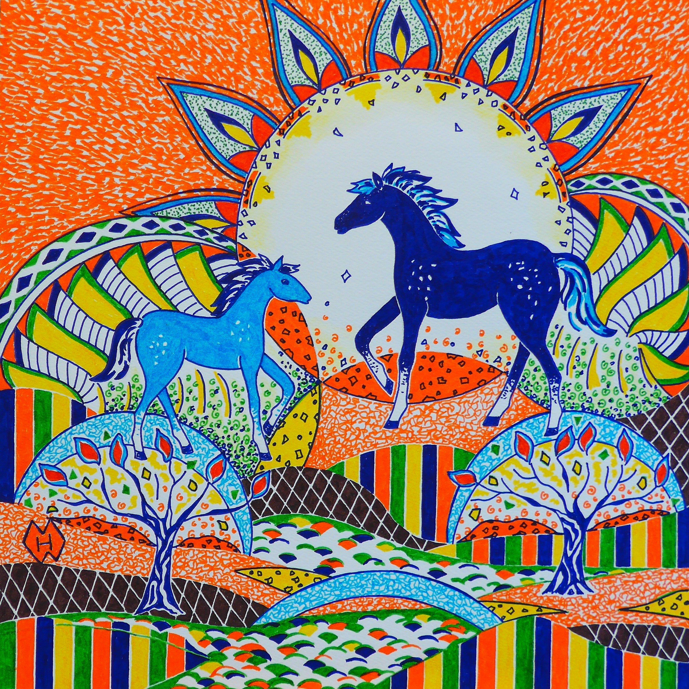 Horse Design Drawing No.7.JPG