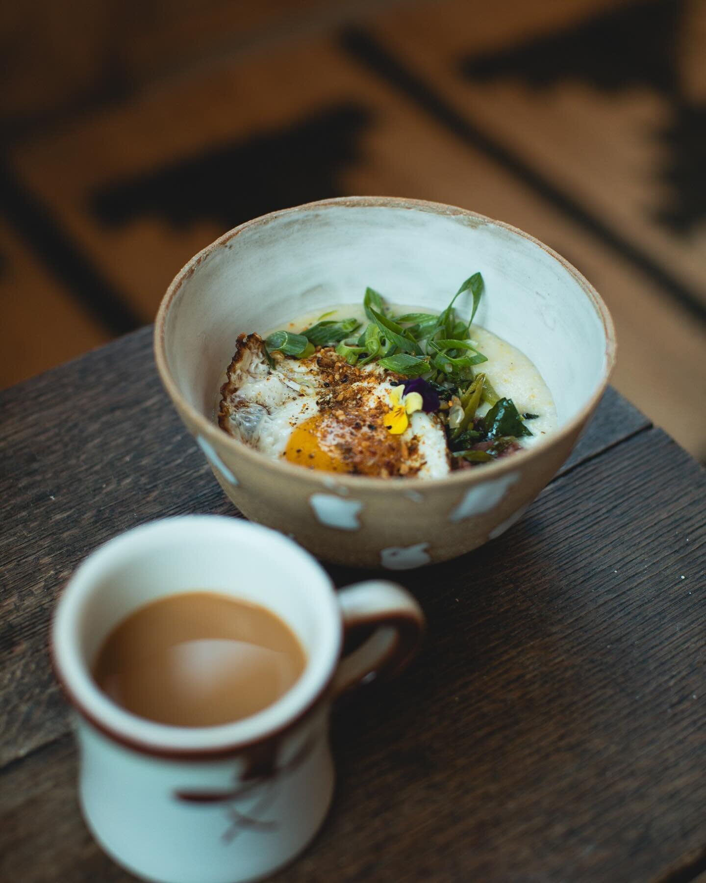 Breakfast at Red Clover Ranch. All local.... eggs, veggies, polenta, coffee, and cream. 

#redcloverranch
#localfood
#supportlocal 
#driftless
#driftlessregion
#organicfood
#travelwisconsin
#retreatcenter
#farmwedding
#corporateretreat