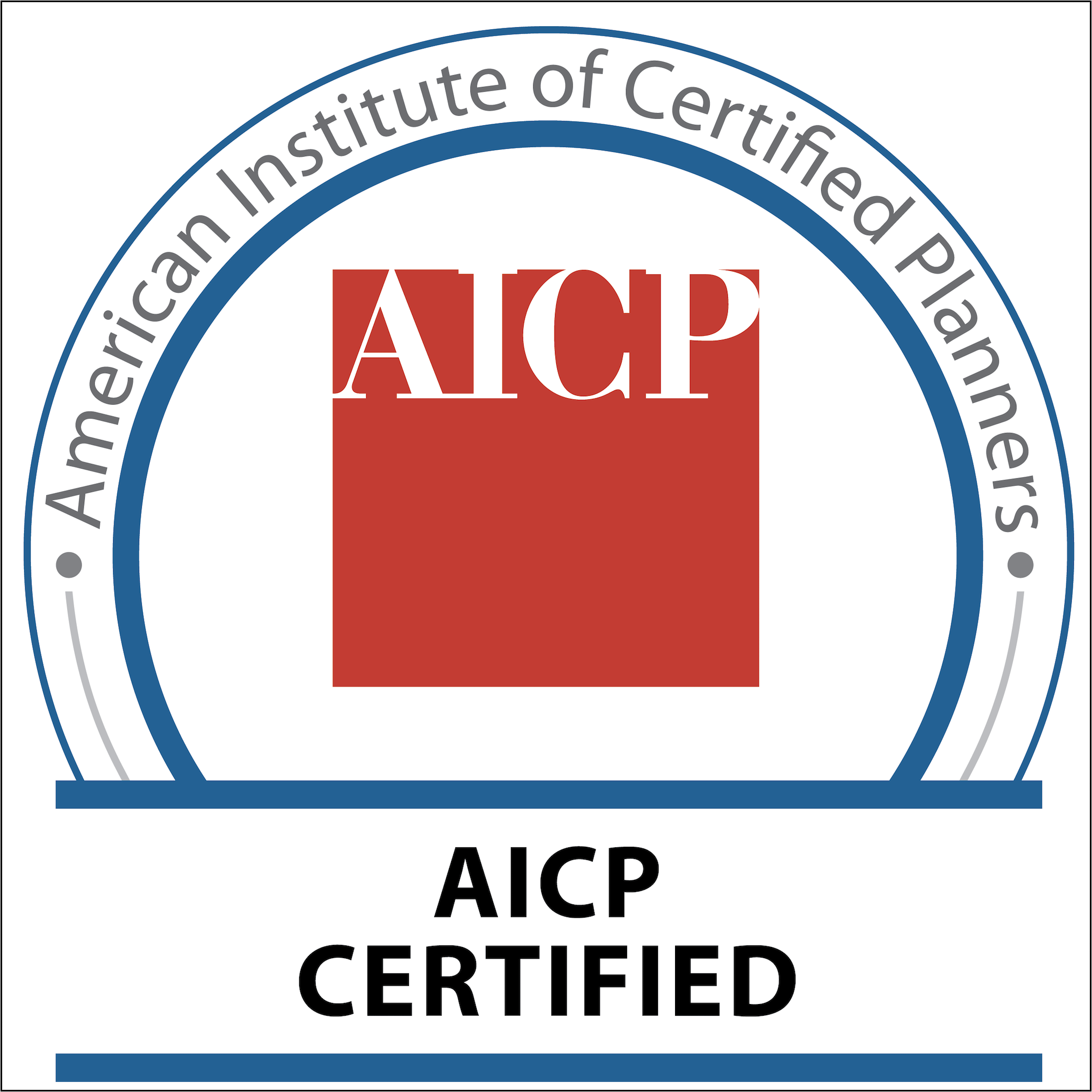 AICP certification logo.