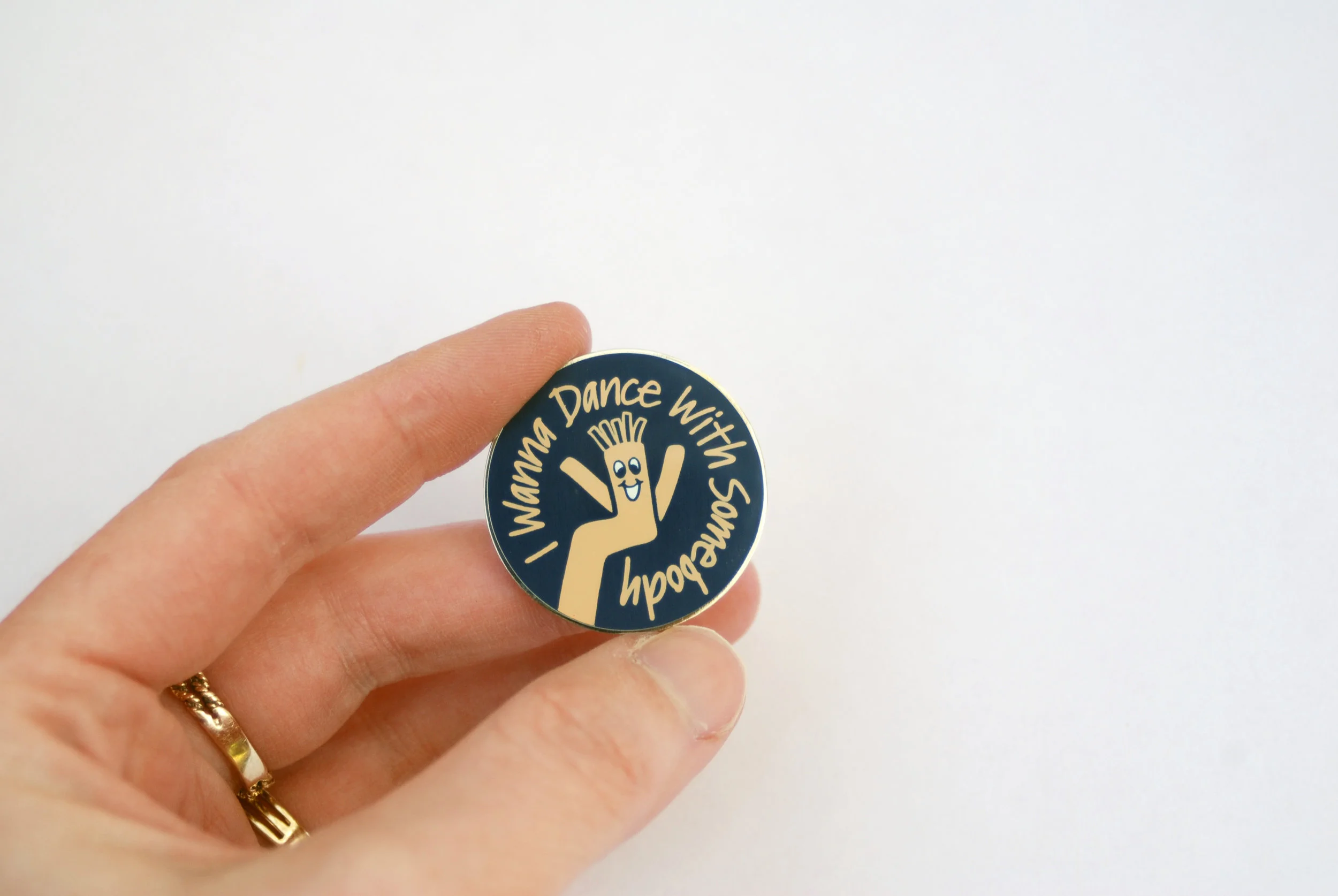 I Wanna Dance With Somebody Enamel Lapel Pin by Bang-Up Betty