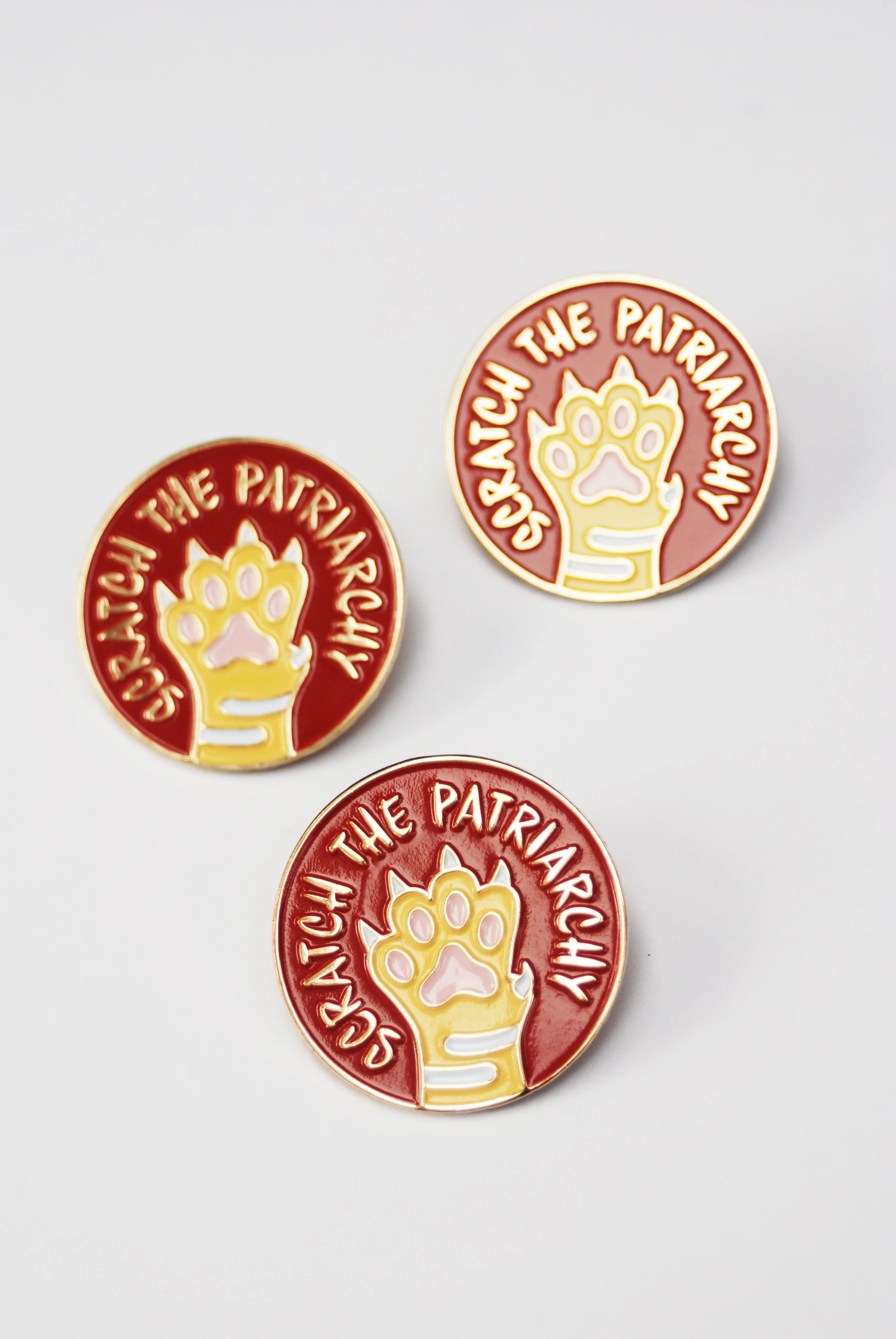 Scratch the Patriarchy Feminist Enamel Pin