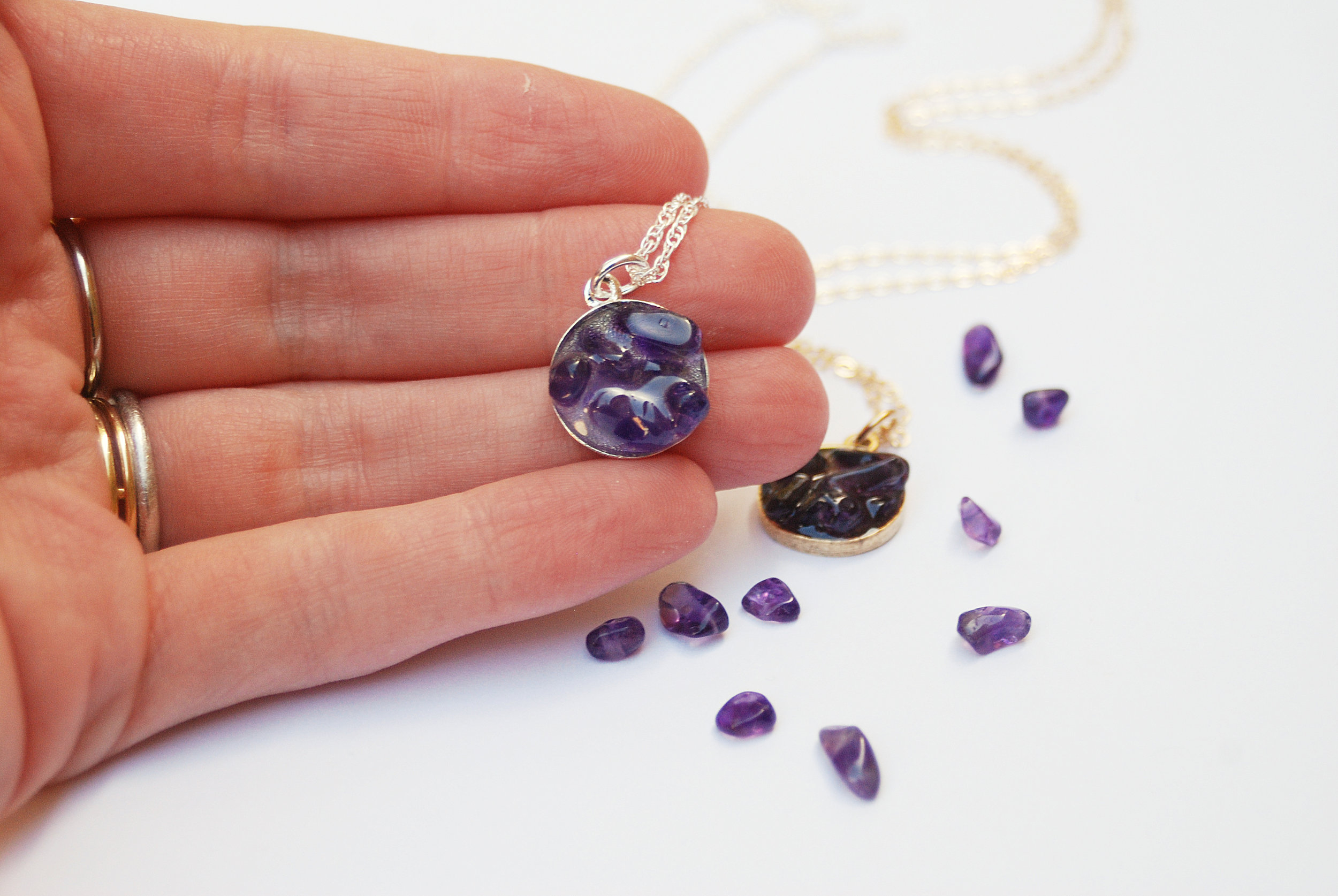 Personalised Amethyst February Birthstone Necklace By Lucent Studios |  notonthehighstreet.com