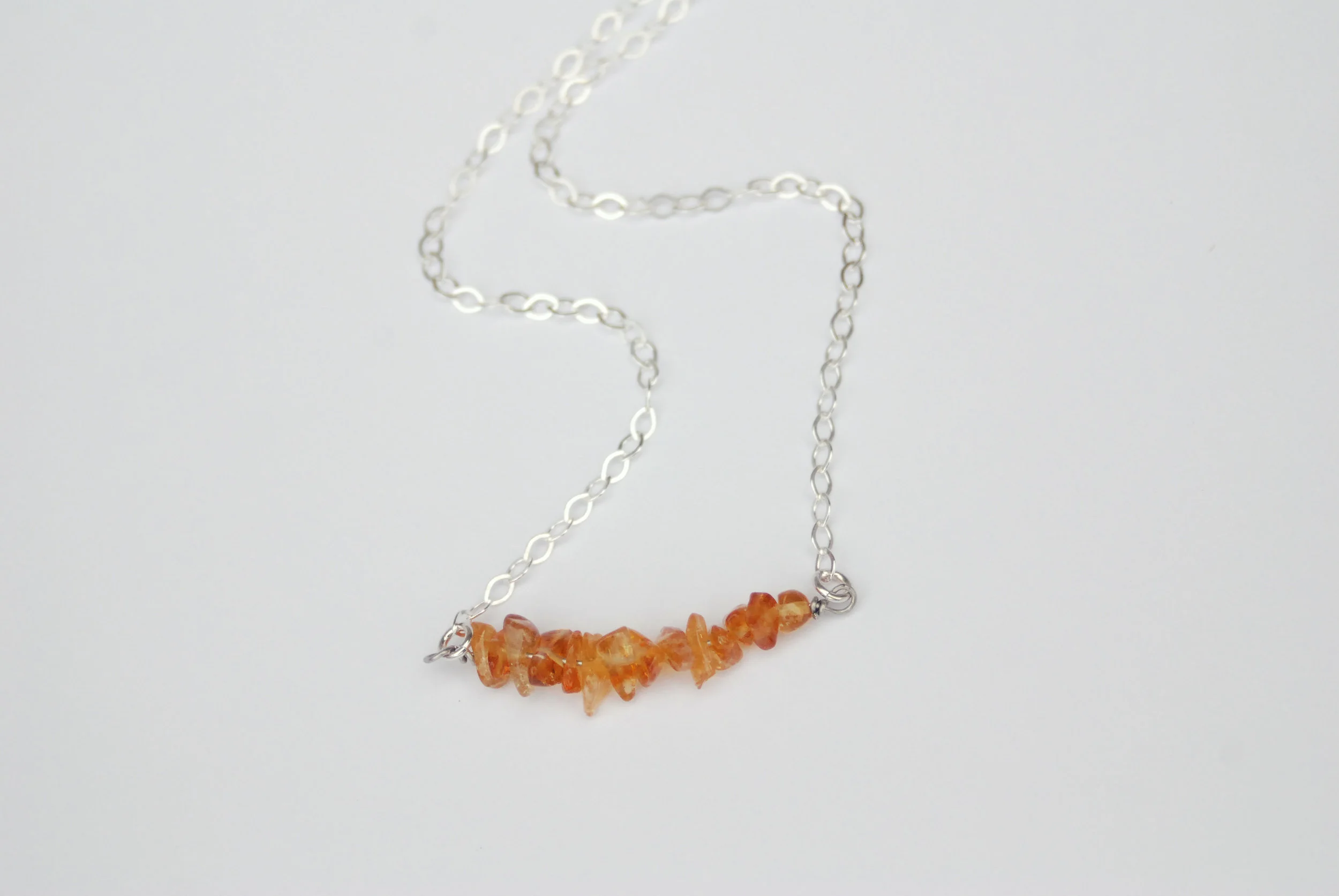 Citrine Birthstone Strand Necklace / November Birthstone