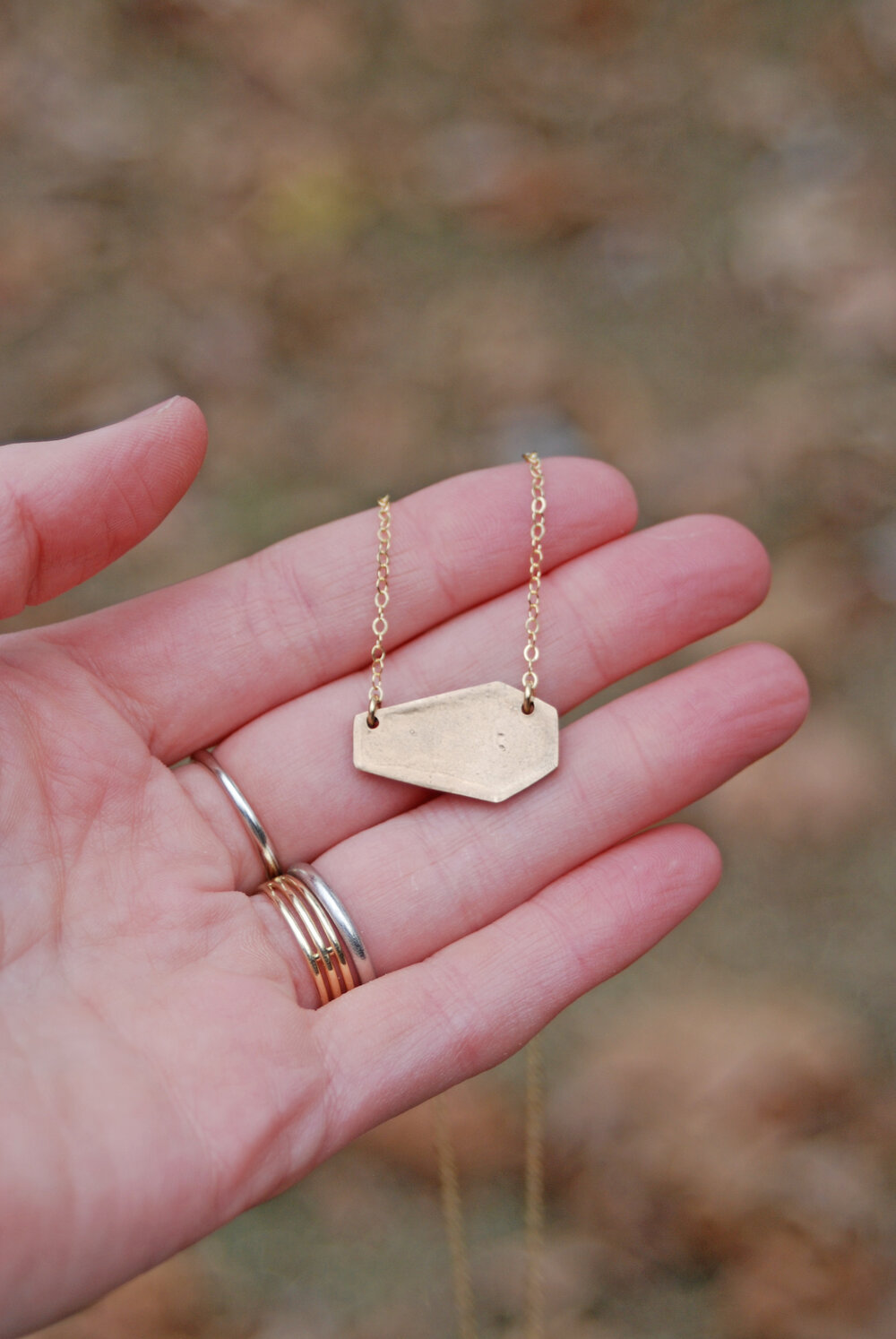 coffin charm necklace
