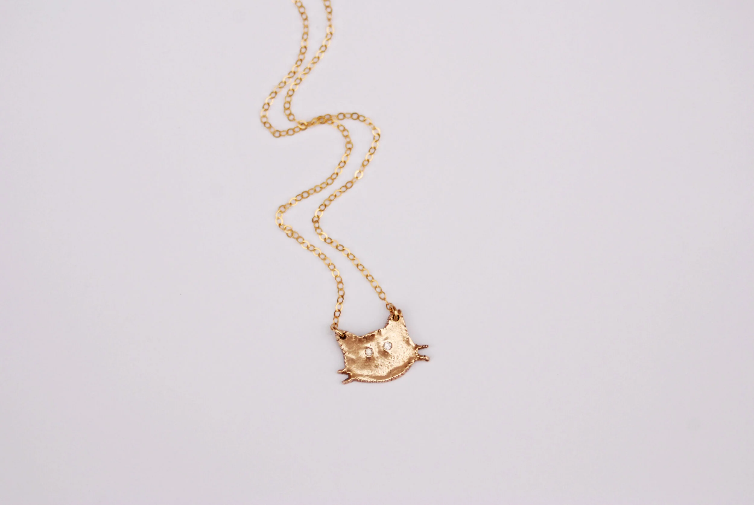 cat face necklace