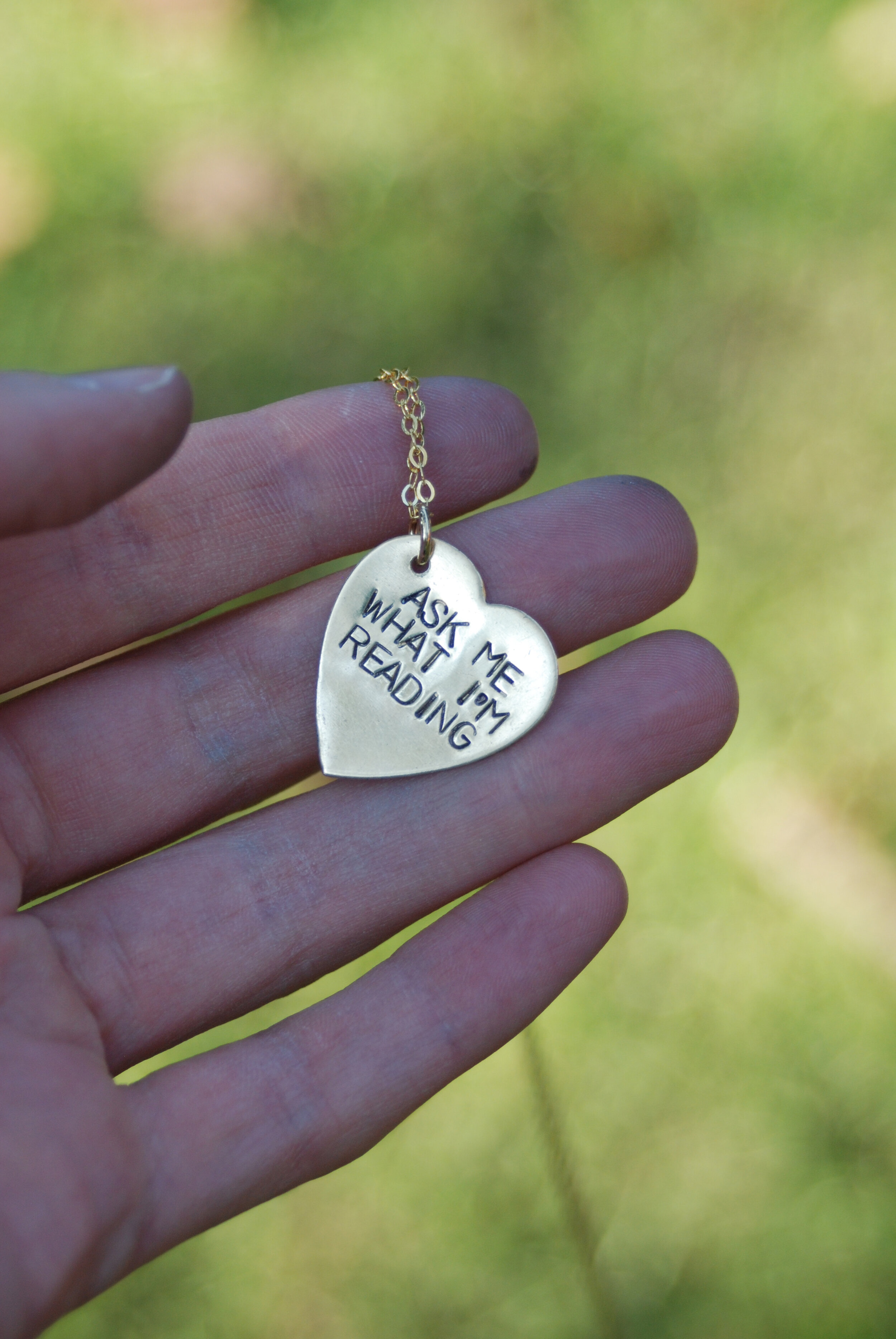 Ask Me What I'm Reading Hand-Stamped 