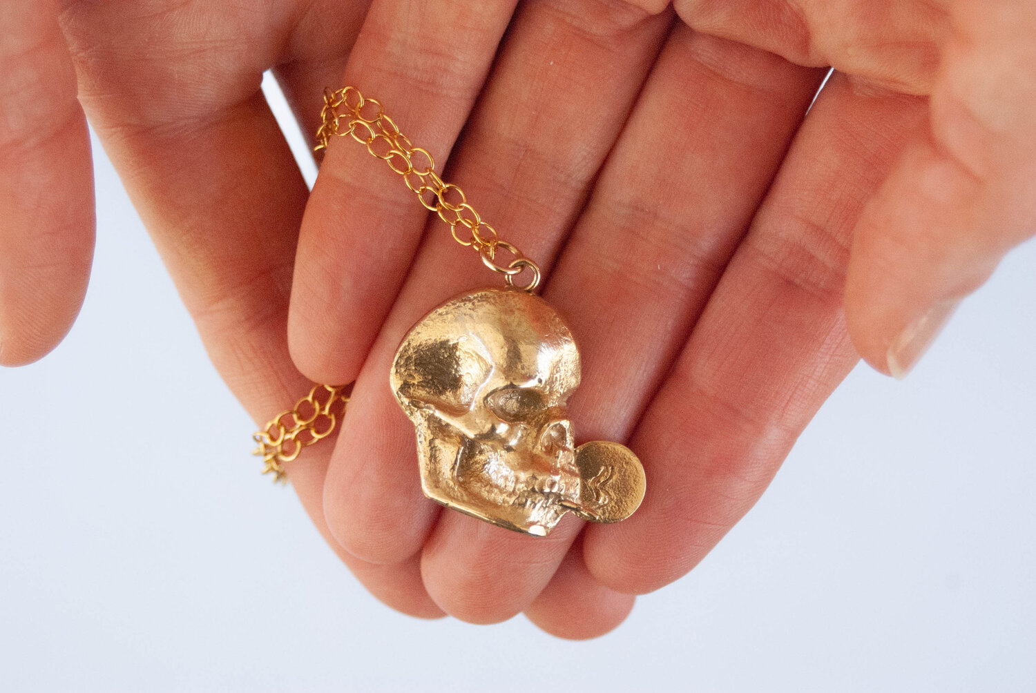 Van Gogh-Inspired Smoking Skull Necklace — Bang-Up Betty