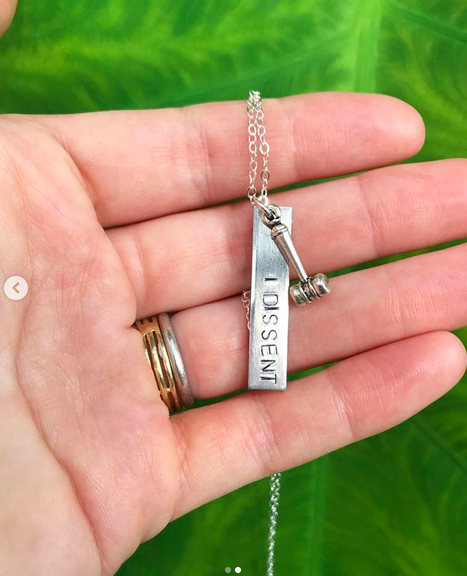 Beetlejuice Never Trust The Living Hand Stamped Aluminum Charm Necklace Handmade 
